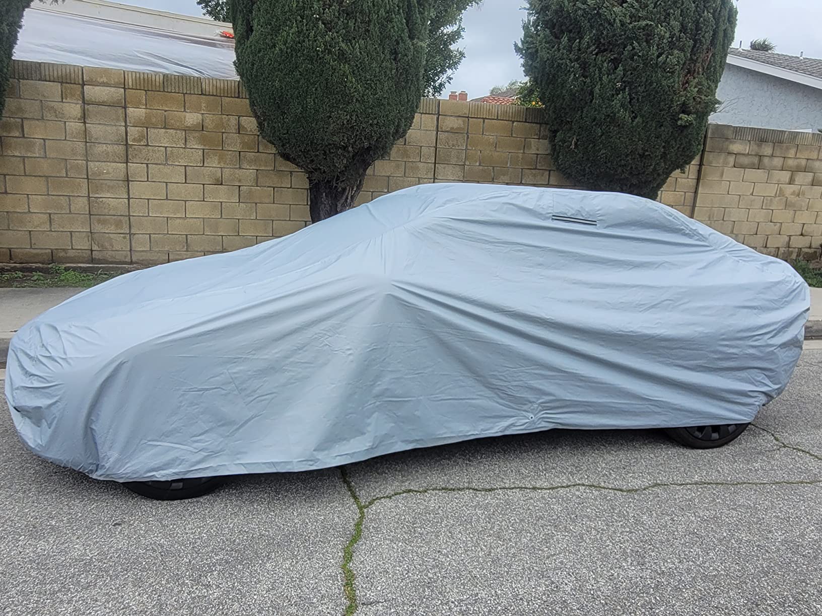 18-Layer Car Cover All Weather Waterproof Automobile Protection | Universal Fit Padded Hail UV Sun Rain Snow Dust Protection Outdoor Indoor Full Exterior customer photo 2