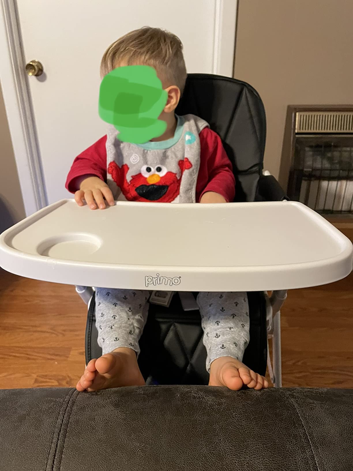 Primo PopUp Folding High Chair for Baby Age 6 to 36 Months - Taupe Folding Beach Style High Chair with Removable Dishwasher Safe Tray, 3pt Safety Harness, Leatherette Seat - Space Saving Design customer photo 1