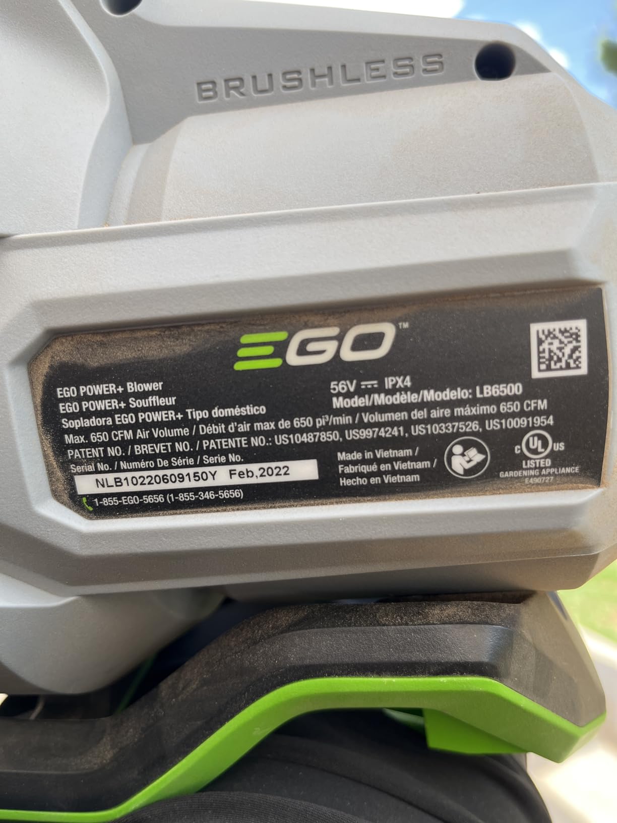 EGO POWER+ Cordless Electric Leaf Blower, 650 CFM, With Battery - LB6504 - includes EGO 56V 5.0Ah battery and charger - battery compatible with 100+ EGO tools customer photo 2