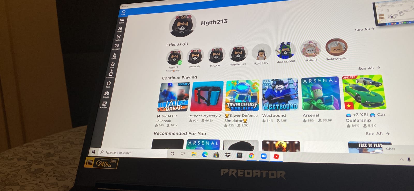 Acer Predator Triton 300 Gaming Laptop, Intel i7-10750H, NVIDIA GeForce RTX 2060, 15.6