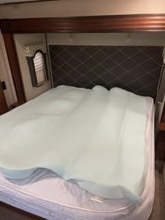 Serta ThermaGel 3-Inch Gel Memory Foam Mattress Topper, King | 3 inch king gel memory foam mattress topper, ThermaGel cooling, deep pressure relief, CertiPUR-US, made in USA customer photo 1