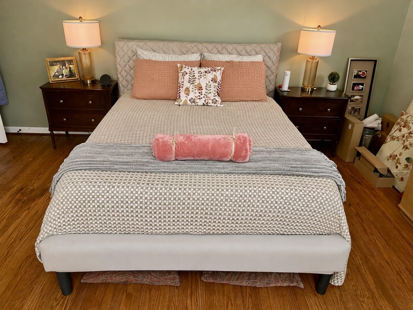 Bedsure Cooling Waffle Queen Size Blanket - Lightweight Cotton Summer Blanket of Rayon Derived from Bamboo for Hot Sleepers, Luxury Throws for Bed, Couch and Sofa, Ivory, 90x90 Inches customer photo 1