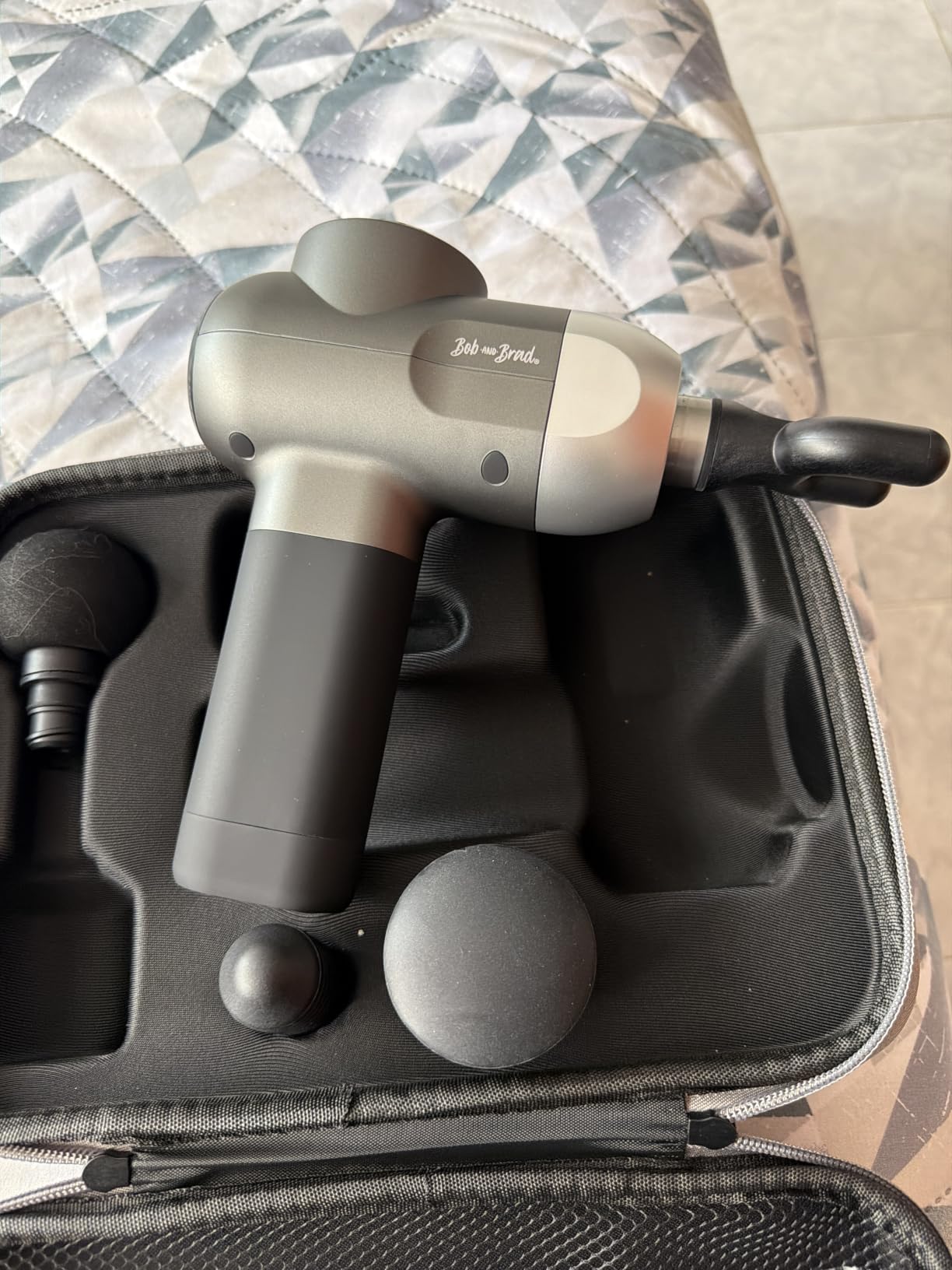 BOB AND BRAD C2 Massage Gun, FSA Eligible & HSA Approved Deep Tissue Percussion Massager Gun, Muscle Massager with 5 Speeds and 5 Heads, Electric Back Massagers for Professional Athletes Home Gym customer photo 2