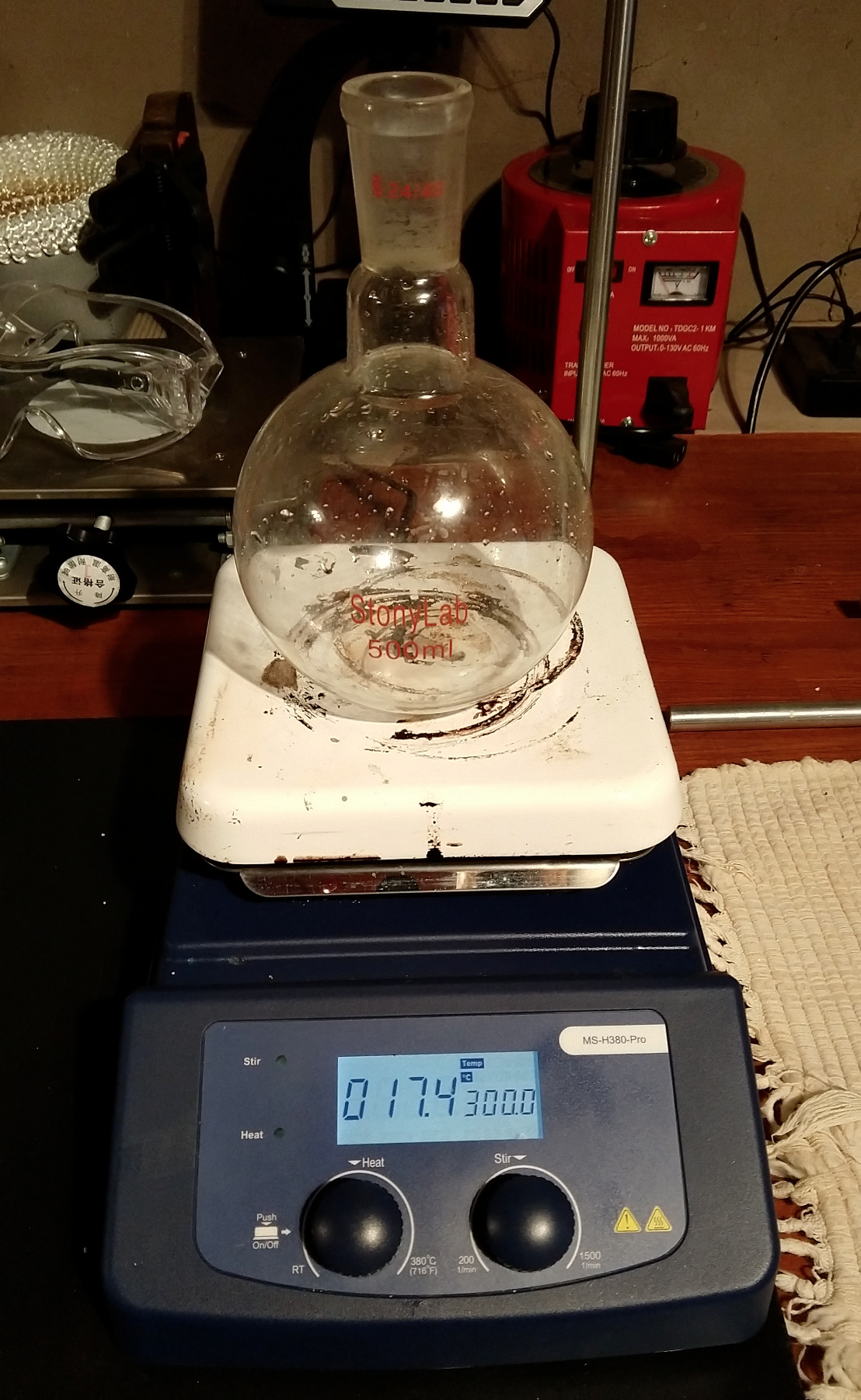 ONiLAB Magnetic Hotplate Stirrer, 380℃ LCD Digital, 200-1500RPM, 5L | Ceramic Coated Aluminum Work Plate with Temperature Probe, Support Stand & Stir Bar Included, for Heating and Mixing customer photo 1