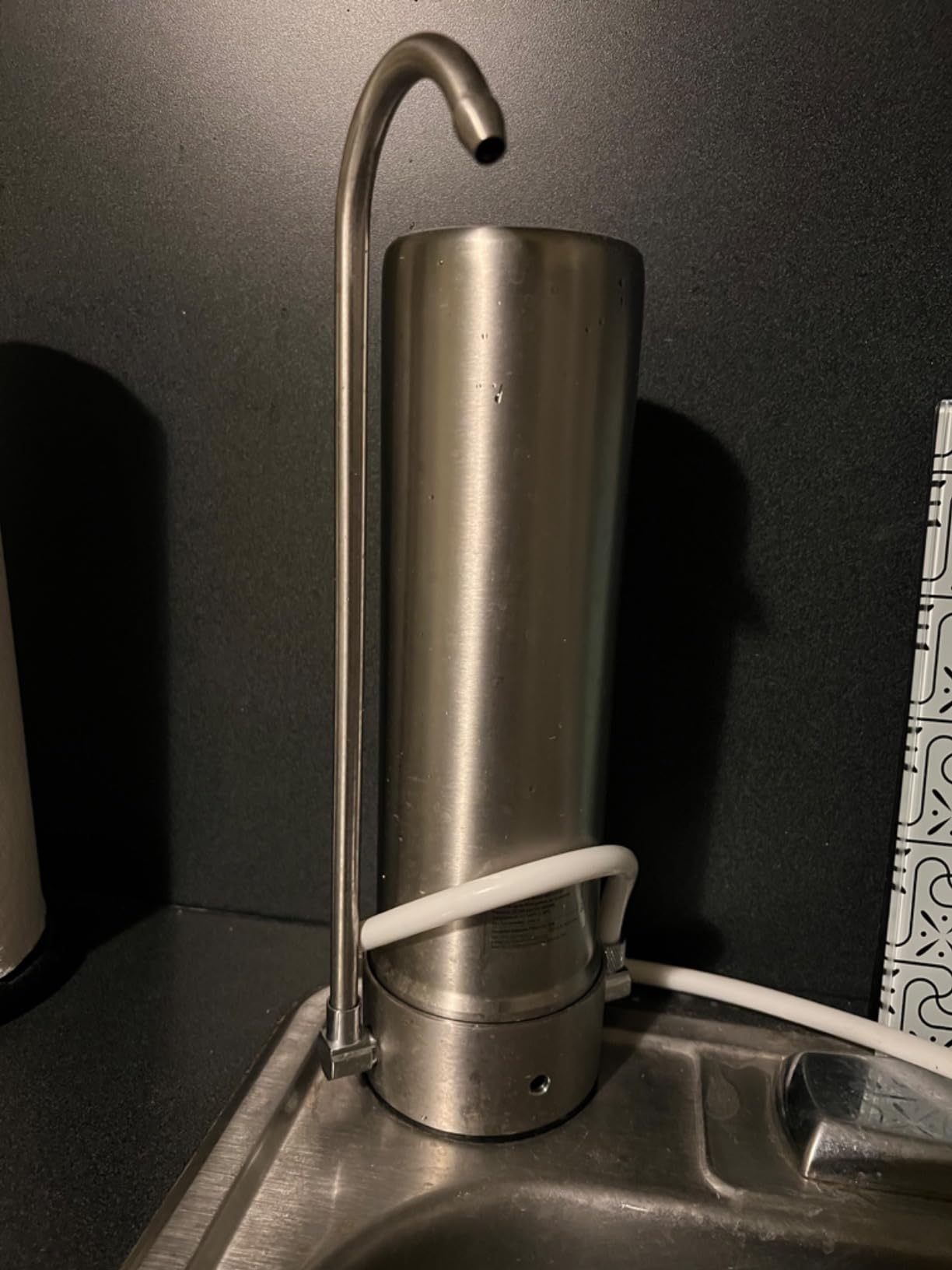 Waterdrop CTF-01 Water Filter for Sink Faucet, Stainless Steel, 1 Filter | Reduces Heavy Metals and 99% Chlorine, NSF/ANSI 42 Certified Countertop Water Filter System, 8000 Gallons, 1 Filter customer photo 1