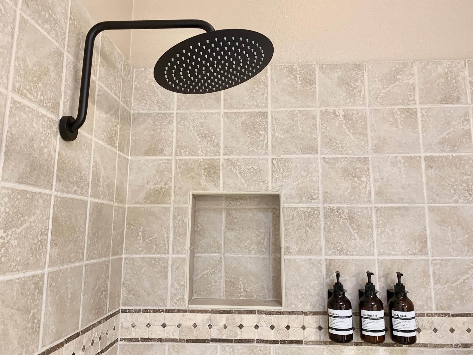 NearMoon Rain Shower Head, Ultra-Thin Design-Pressure Boosting, Awesome Some Experience, High Flow Stainless Steel Rainfall Head (10 Inch, Matte Black) customer photo 1
