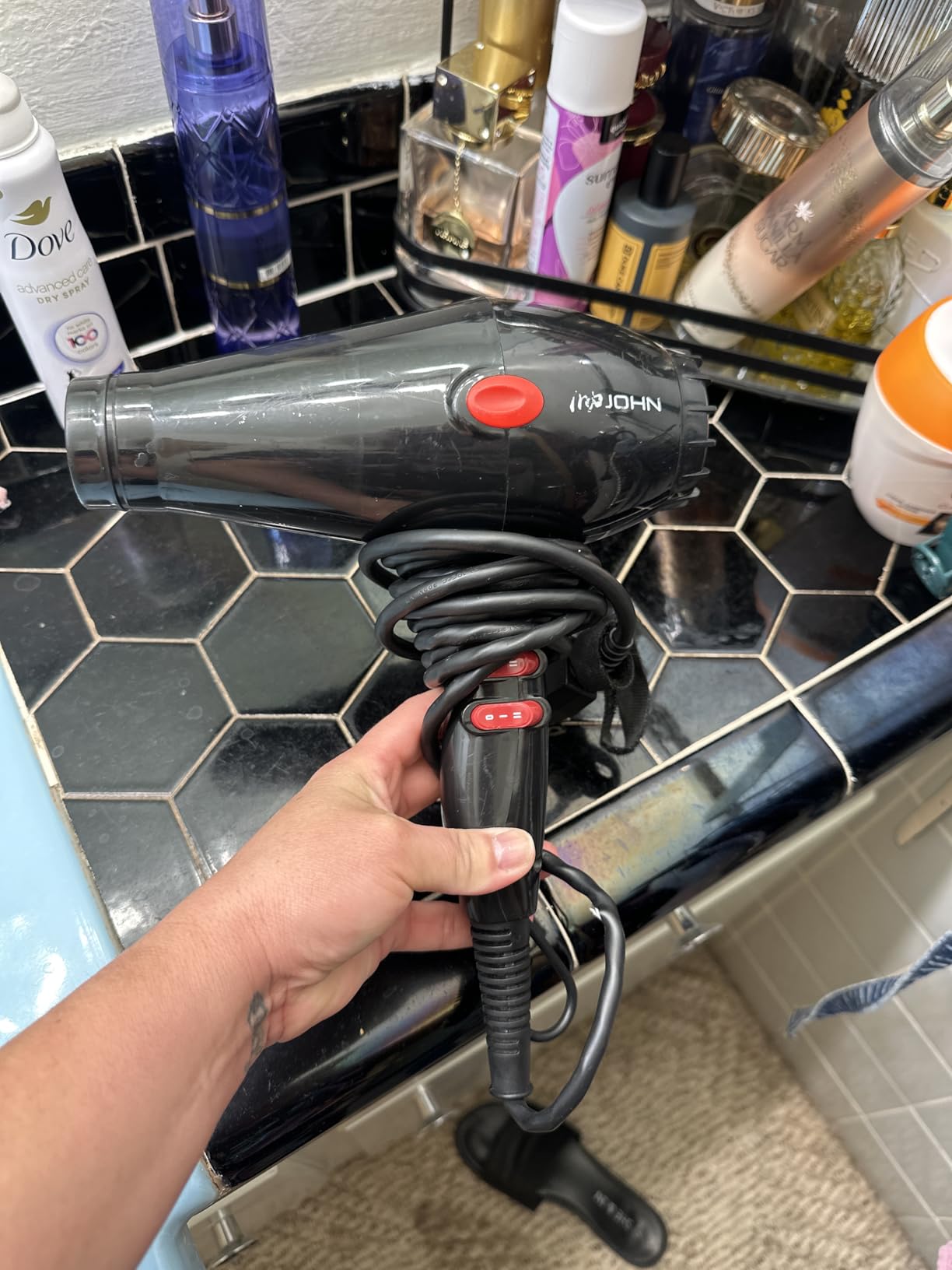 JOHN Hair Blow Dryer,Professional Salon Ionic 2200W,Blast Turbo 6900,Black | Salon Look Everyday | Fast Drying | More Shiny Less Frizz | 12 Month Warranty customer photo 2