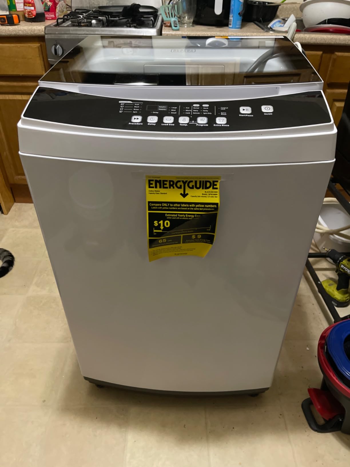 BLACK+DECKER 2.0 Cu. Ft. Portable Washer, 15.4 lb. Capacity, BPWM20W, White | 15.4 lb. Capacity Washing Machine, 6 Cycles, Quick Connect Sink Adapter and Drain Hose Included, Transparent Lid customer photo 2