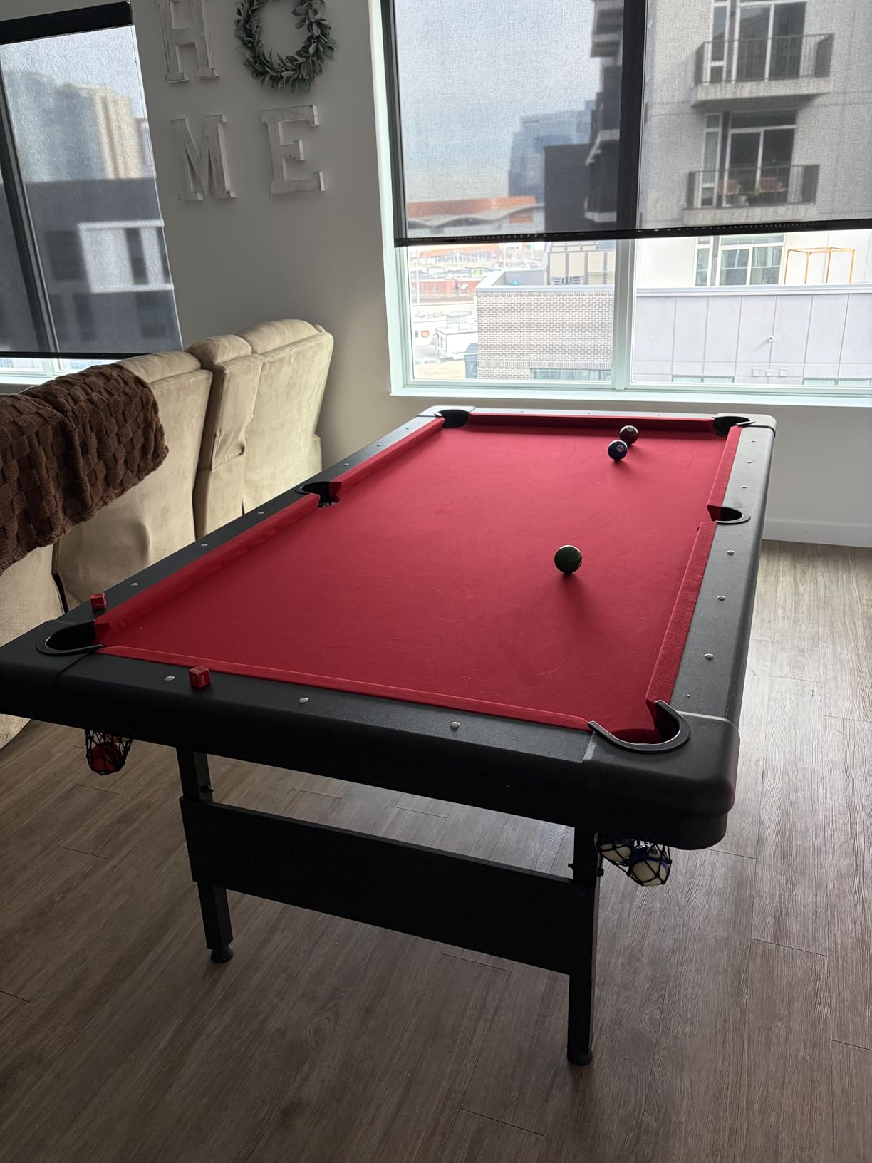 GoSports Billiards Game Table - Foldable Design, Includes Full Set of Pool Balls, 2 Cue Sticks, Chalk, and Felt Brush customer photo 2