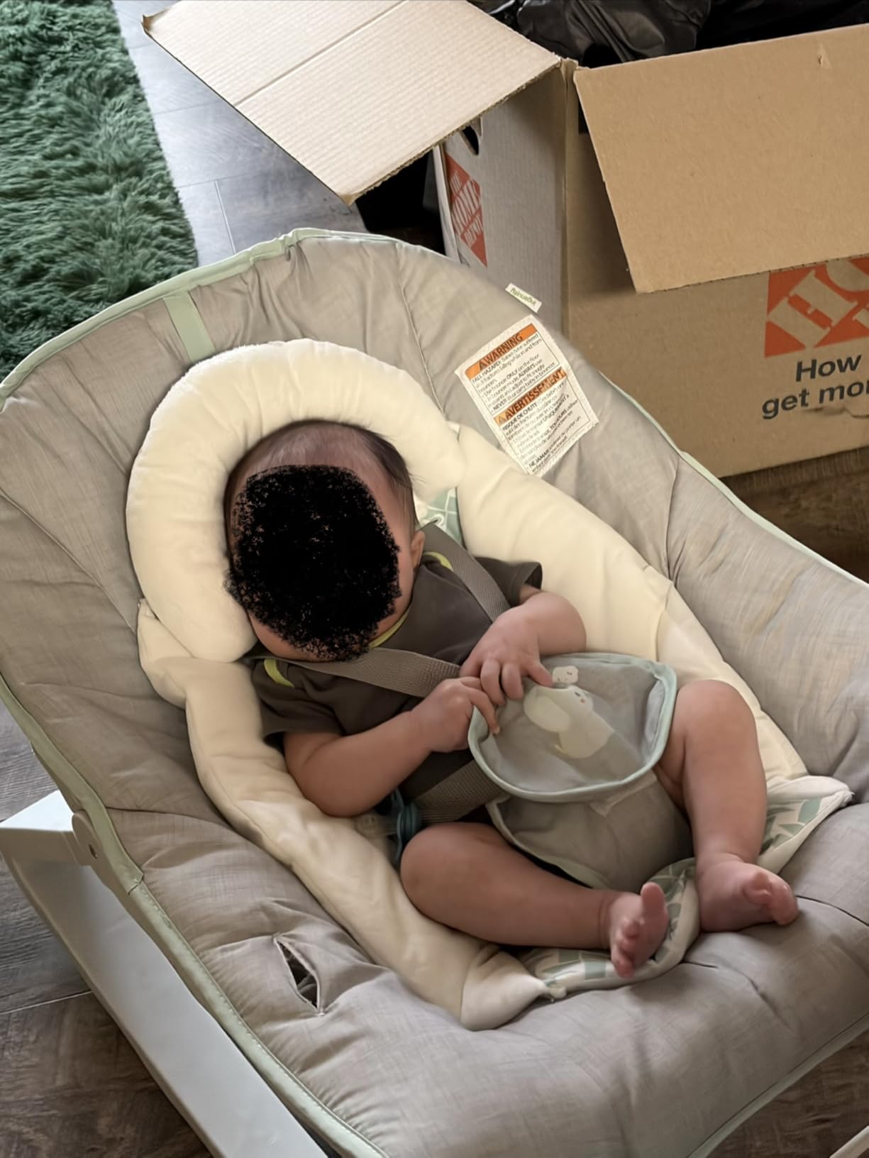 Ingenuity Keep Cozy 3-in-1 Grow with Me Vibrating Baby Bouncer, Seat & Infant to Toddler Rocker, Vibrations & Toy Bar, 0-30 Months Up to 40 lbs (Weaver) customer photo 2