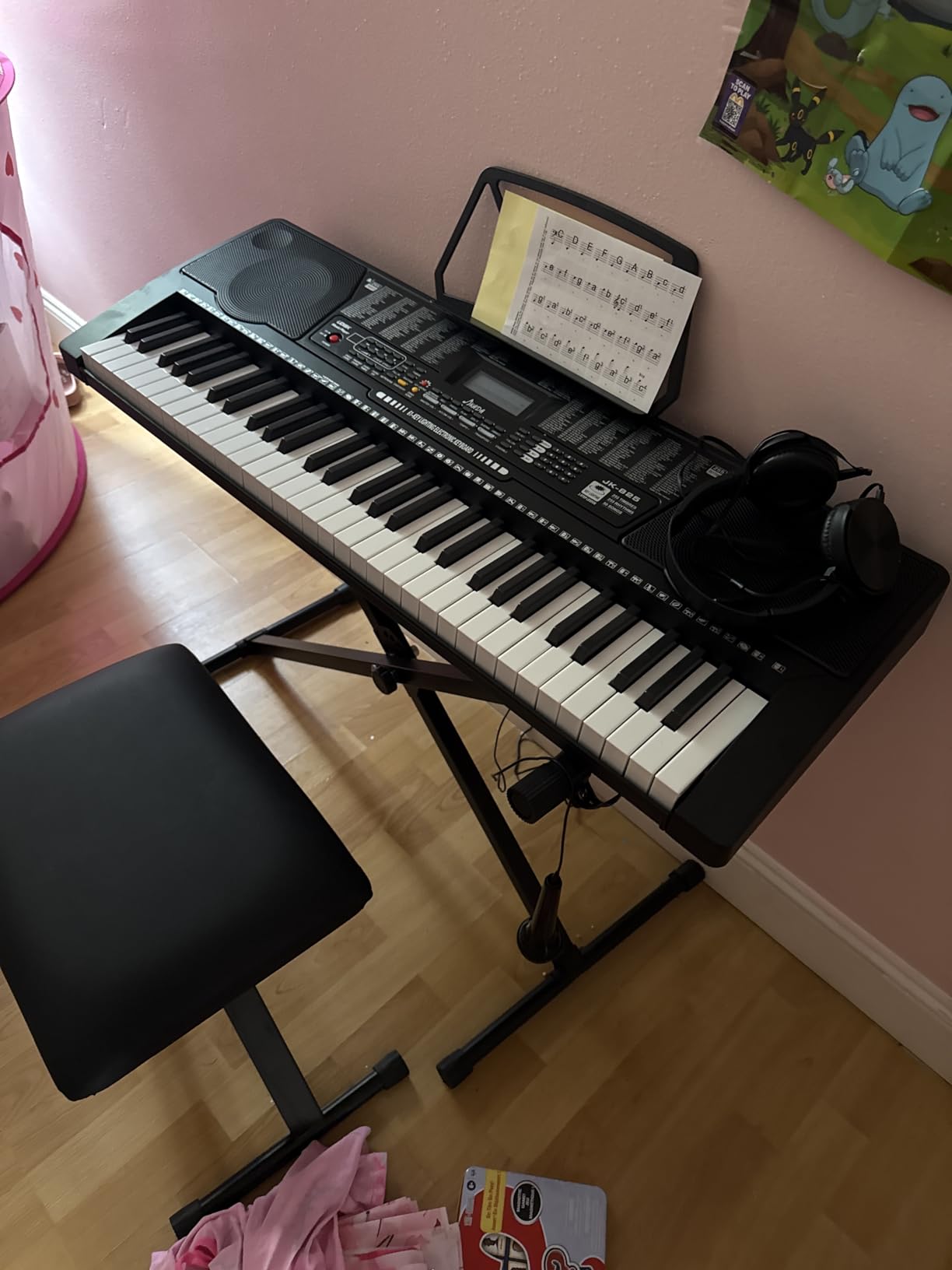 JIKADA 61 Key Portable Electronic Keyboard Piano,3 Teaching Modes customer photo 2