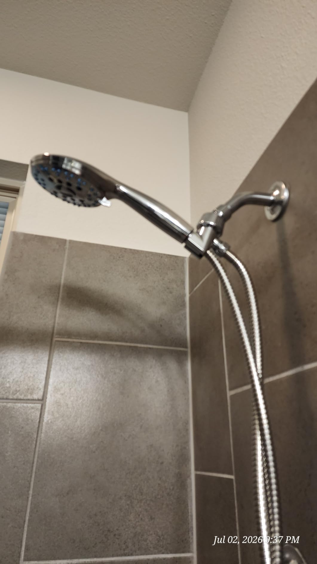 AquaCare 8-mode High Pressure Handheld Shower Head with 2-mode Power Wash | Stay Clean Nozzles, Dual Power Wash for Tub, Tile & Pets, Long 6 ft. Stainless Steel Hose, Wall & Overhead Brackets / Chrome customer photo 2