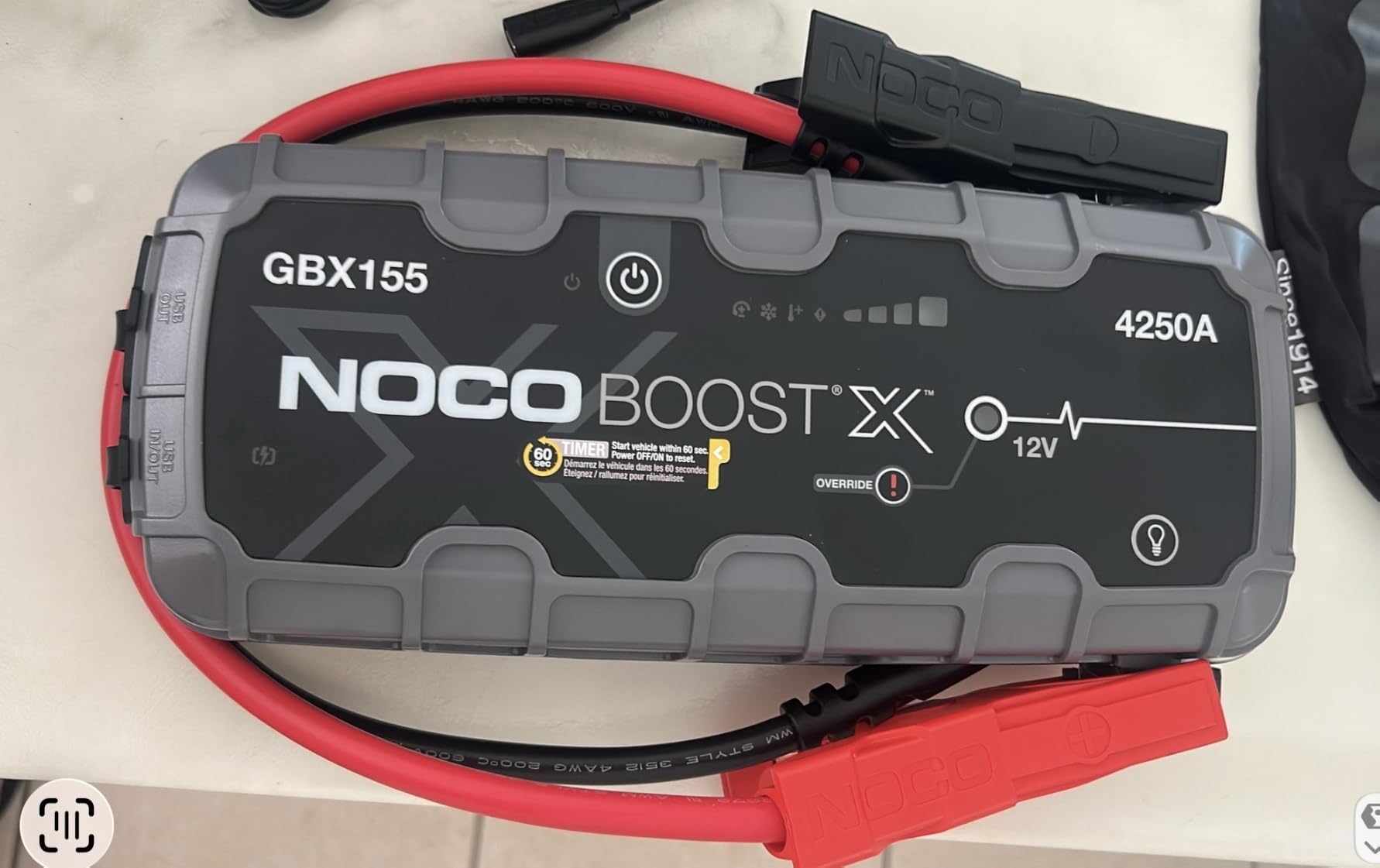 NOCO Boost X GBX155: 4250A UltraSafe Jump Starter - 12V Lithium Battery Booster Pack, Portable Jump Box, Power Bank & Jumper Cables - for 10.0L Gas and 8.0L Diesel Engines customer photo 1
