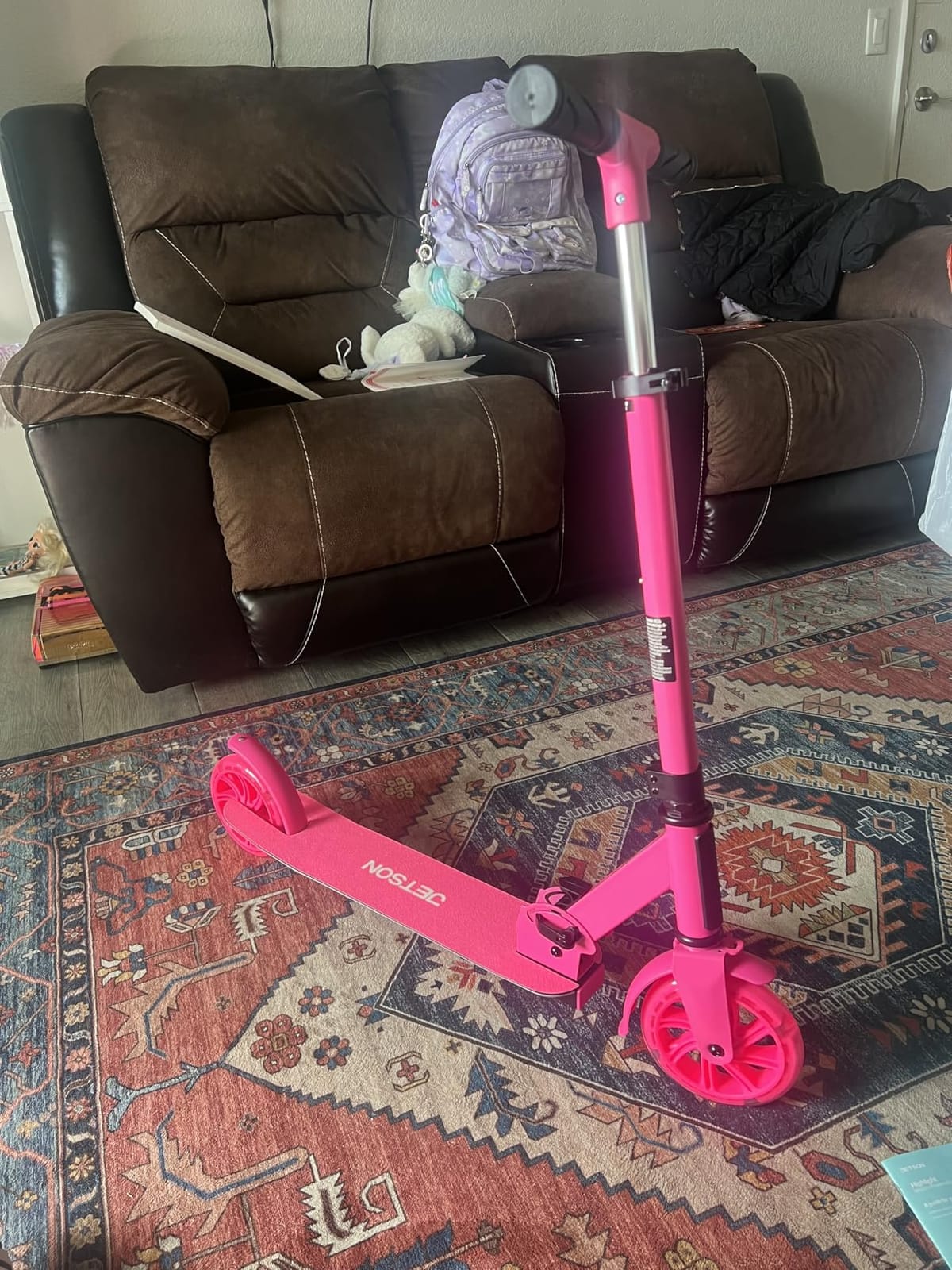 Jetson Jupiter Kids 2-Wheel Light-Up Kick Scooter, LED Lights on Handlebar, Stem, Wheels & Deck, Adjustable Handlebar, Rear Brake, Easy-Folding Mechanism, Ages 5+ customer photo 1