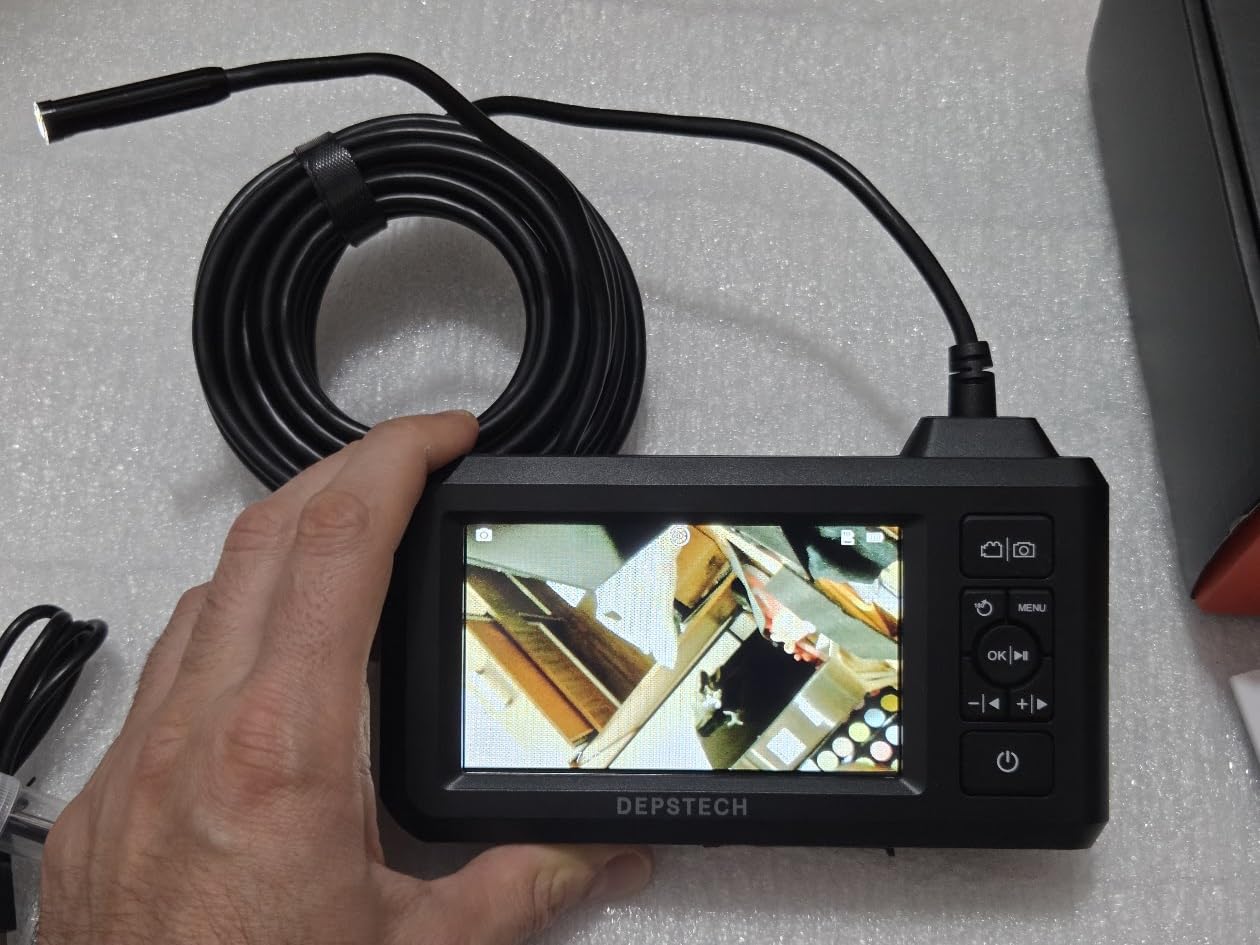 DEPSTECH Endoscope Camera with Light, Dual Lens 16.5FT | 1080P HD, 4.3