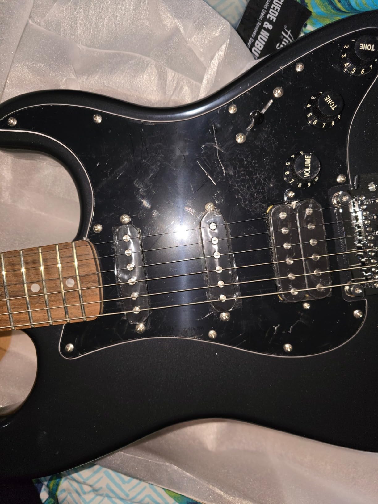 Squier Affinity Stratocaster Electric Guitar Pack, Charcoal Frost Metallic | Complete starter bundle with amp, beginner-ready setup, Laurel fingerboard, Fender-quality tone, ideal first guitar kit customer photo 1