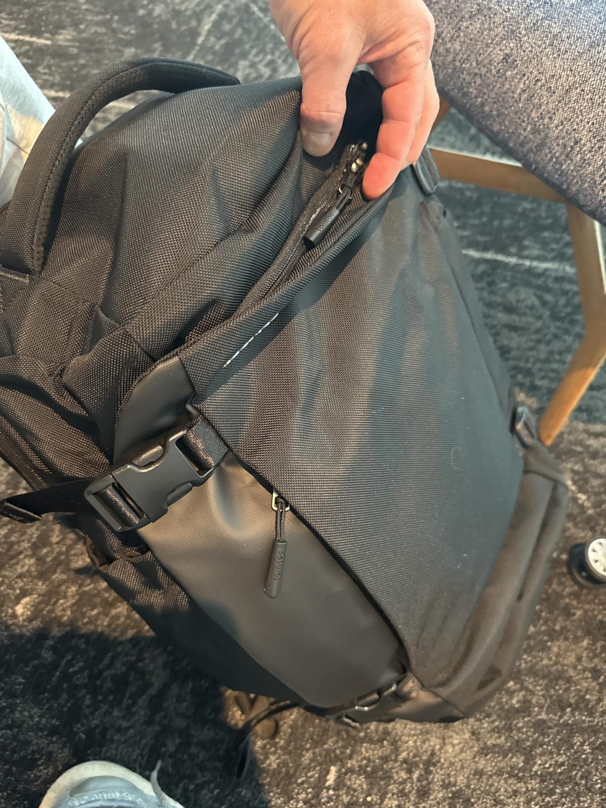 tomtoc Travel Backpack 40L, TSA Carry On Bag Flight Approved, PFAS Free, Water-resistant Business Airplanes Rucksack for Men Women, Fit 17.3 Inch Laptop customer photo 1