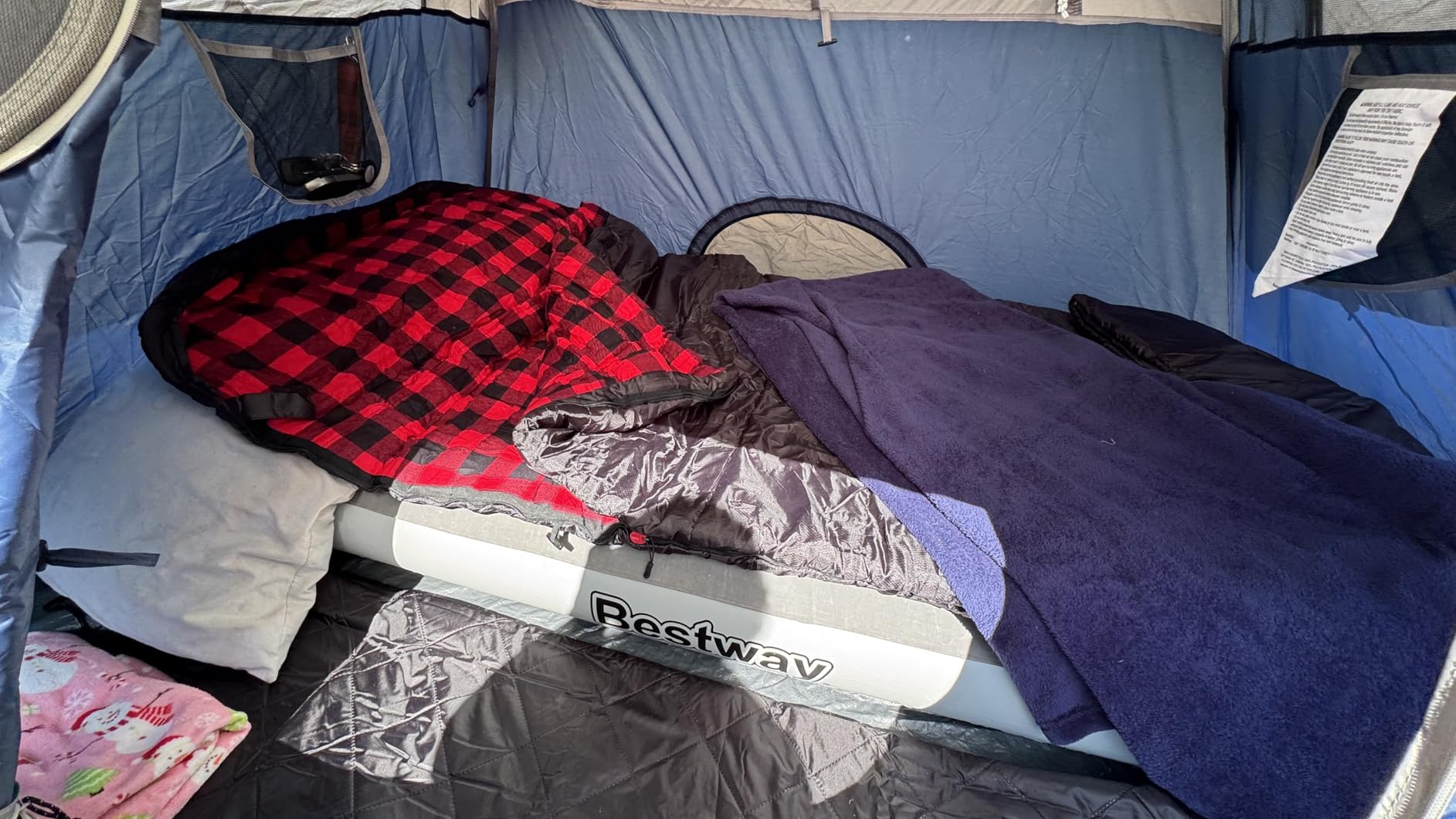 HiZYNICE Sleeping Bags for Adults XXL Cold Weather | 100% Cotton Flannel Winter Camping Large 90 x 39 in, Compression Sack Included customer photo 1