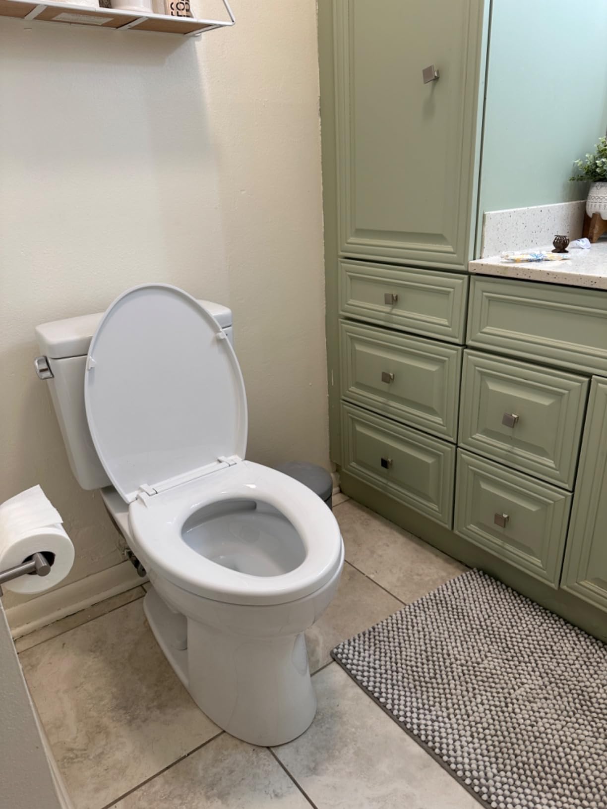 TOTO Drake Two-Piece Elongated 1.6 GPF TORNADO FLUSH Toilet with CEFIONTECT, Cotton White - CST776CSG#01 customer photo 1