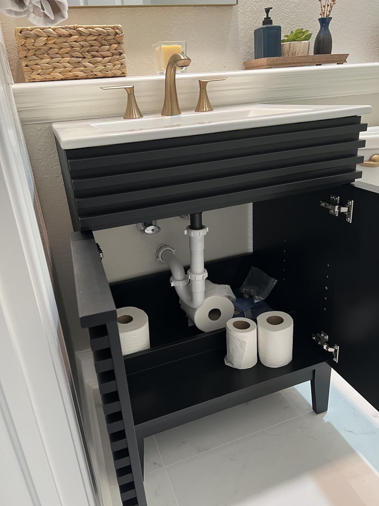 Modway Render Vanity Floor, 24 Inch, Oak/White Sink customer photo 1