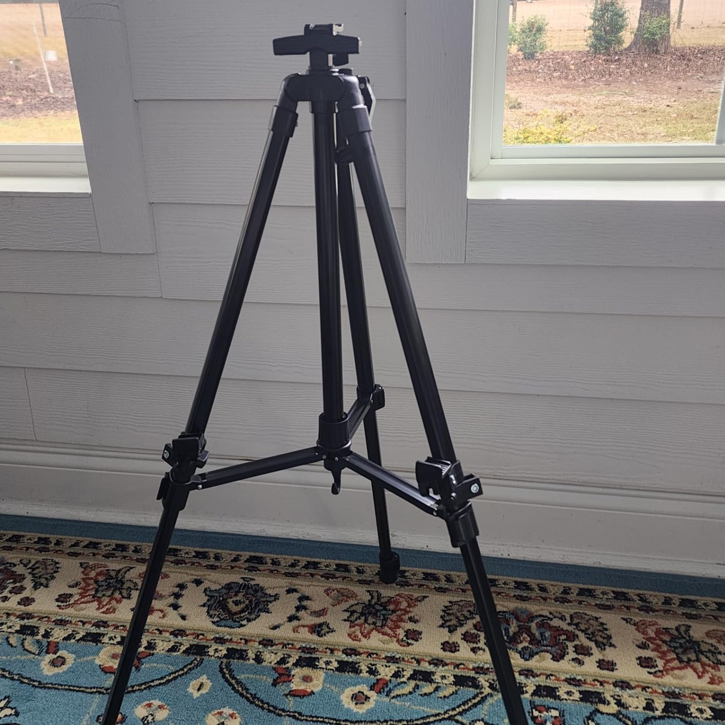 RRFTOK Easel Stand for Painting and Sign, Adjustable 17-66 Inch | Portable aluminum tripod art easel for display stand, poster stand, canvas holder, adults, floor use and carry bag customer photo 2
