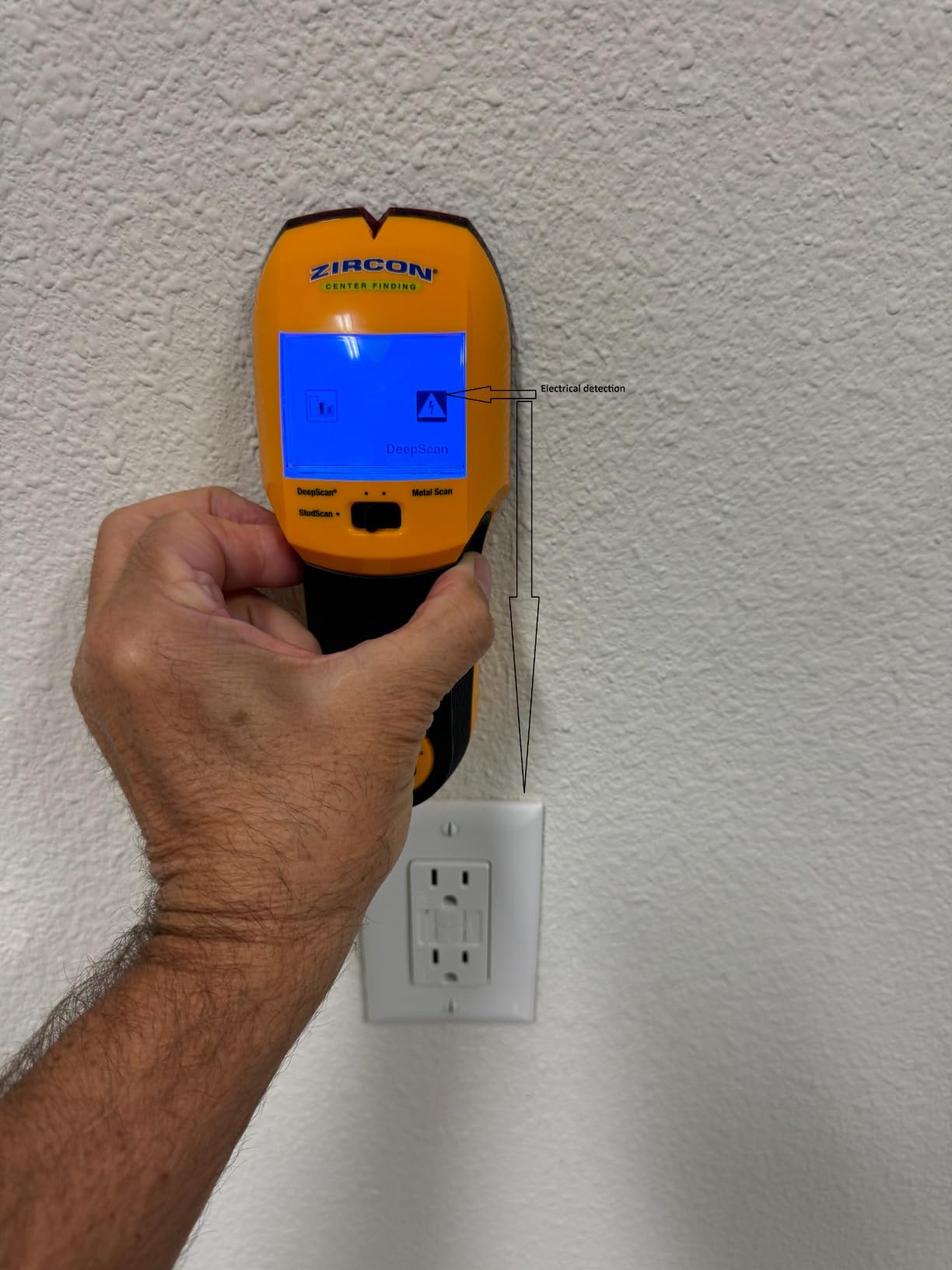 Zircon MultiScanner A200 Stud Finder with Metal & Live Wire Detection | Find wood and metal studs, detect metal objects and live AC wires before drilling with visual SpotLite guidance customer photo 2