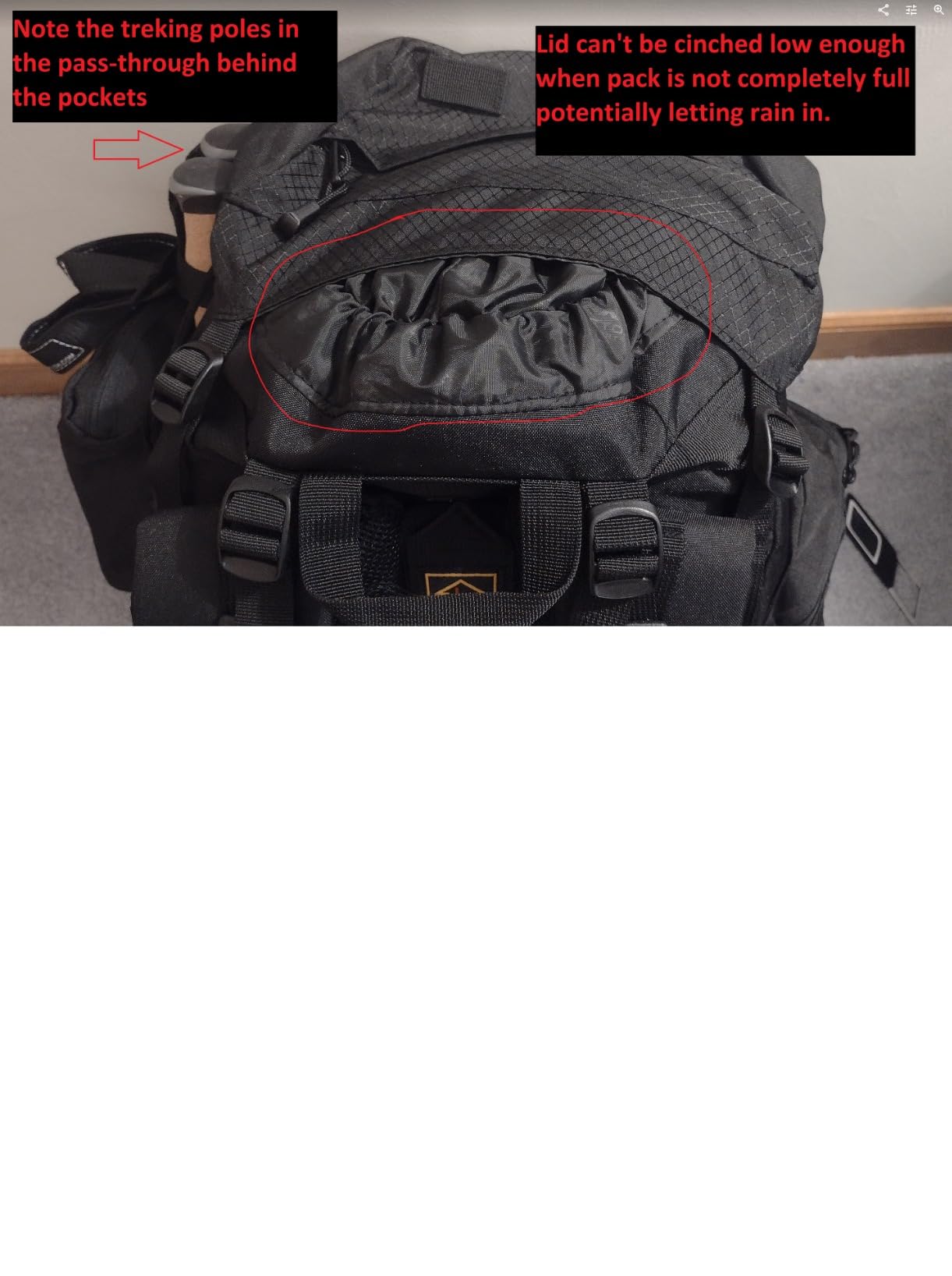 Teton 65L Explorer Internal Frame Backpack for Hiking, Camping, Backpacking, Rain Cover Included, Olive customer photo 1