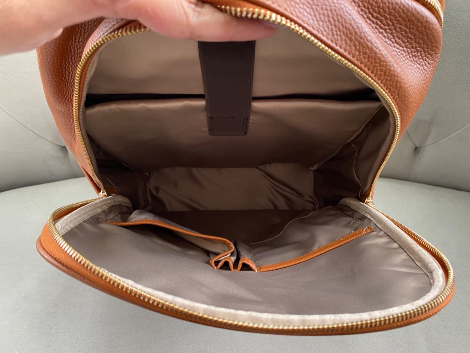 BOSTANTEN Genuine Leather Backpack for Women 15.6