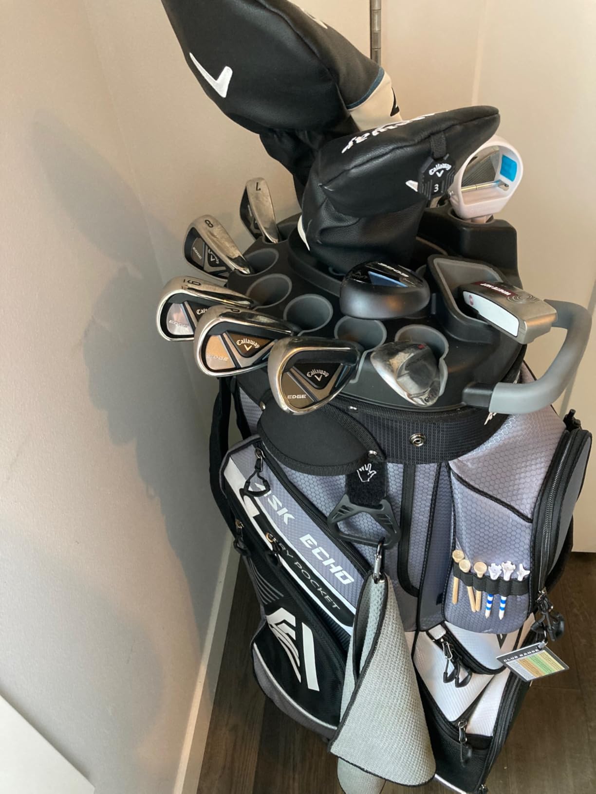 ASK ECHO T-Lock Golf Cart Bag, Quiet 14-Way Full-Length Divider | Keeps every club protected, organized and easy to access. Smart pocket layout keeps every essential within easy reach customer photo 1