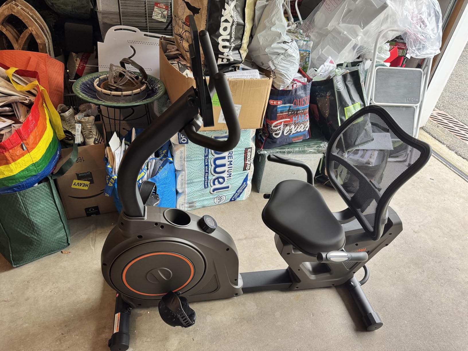 Niceday Recumbent Exercise Bike, Recumbent Bike for Home, Recumbent Stationary Bike 400LBS Weight Capacity, Magnetic Recumbent Bike with Smart APP, LCD Monitor customer photo 2
