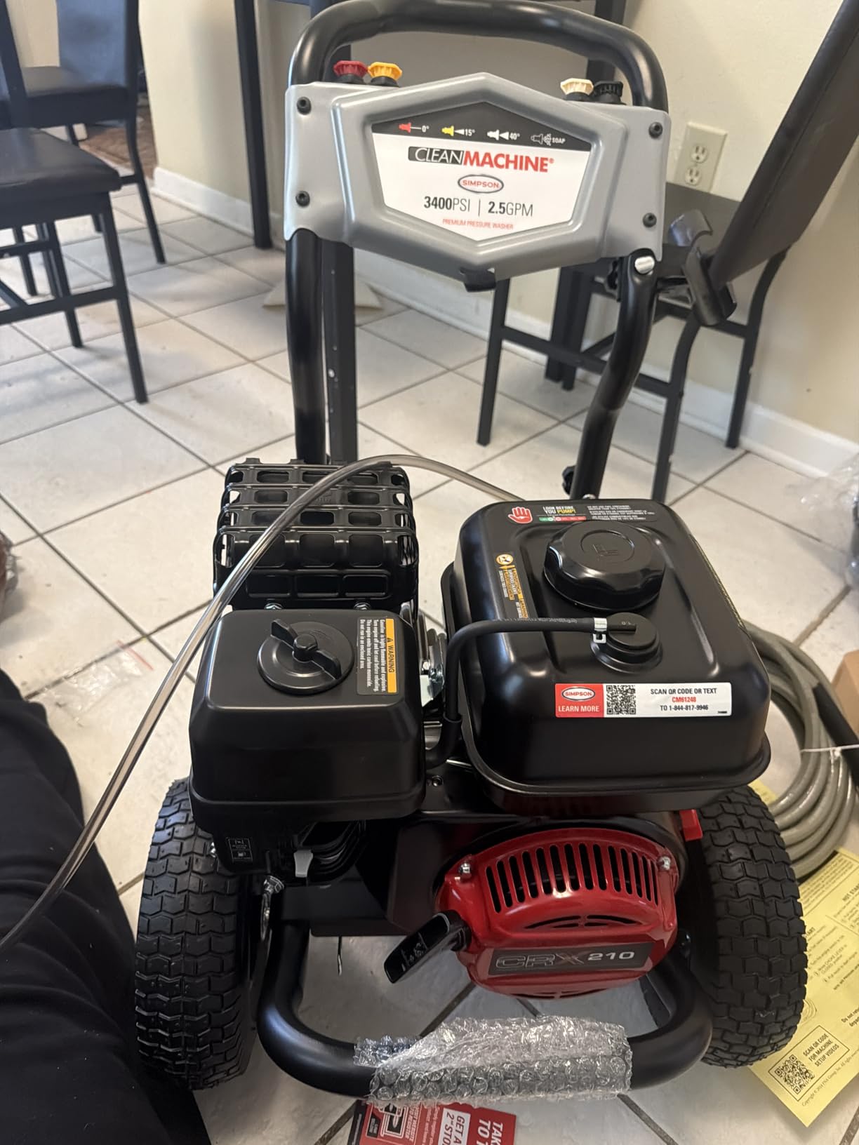 Simpson Clean Machine 3400 PSI Gas Pressure Washer w/ 15
