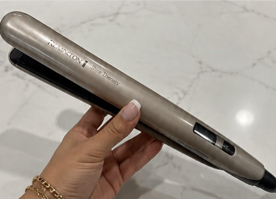 Remington Shine Therapy 2 inch Hair Straightener, Flat Iron Infused with Argan Oil & Keratin, Professional Ceramic Flat Iron for Less Frizz, Shiny & Smooth Hot Styling Tools customer photo 1