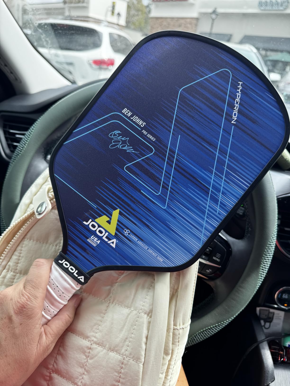 JOOLA Ben Johns Hyperion Pickleball Paddle - Select Raw Carbon Surface or Carbon Abrasion Surface for Increased Power and Spin - Elongated Grip Handle - Carbon Fiber Pickleball Paddle - USAP Approved customer photo 1
