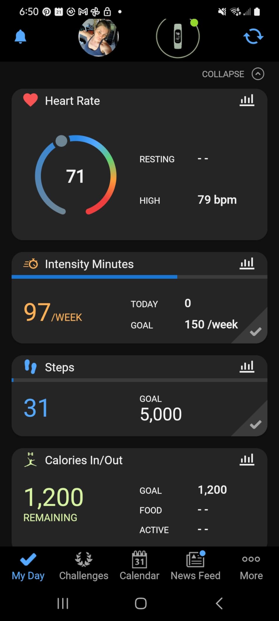 Garmin vívosmart 5, Health & Fitness Tracker, S-M, White | Monitor Your Health, Track Your Steps and Sleep, Smart Notifications, Up to 7 Days Battery Life customer photo 1