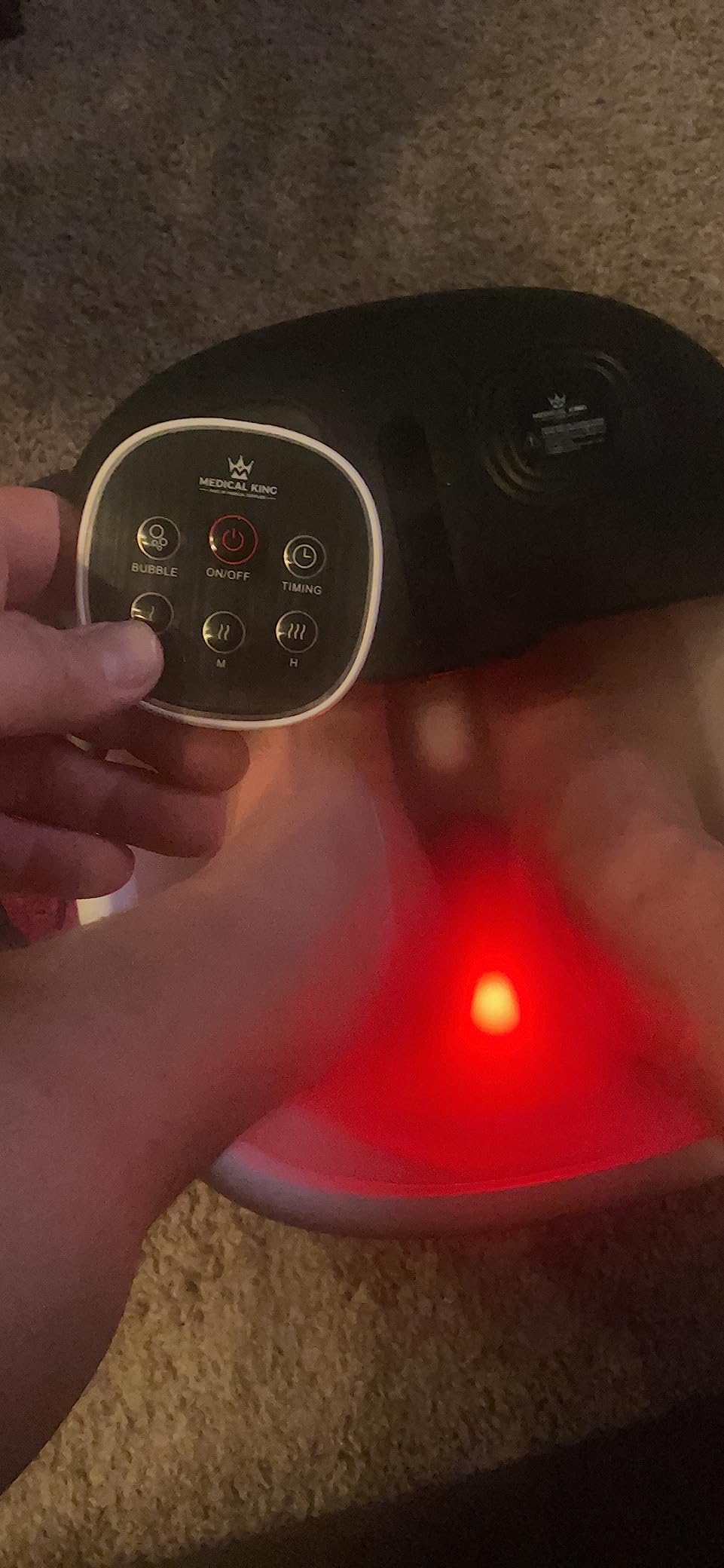 Medical king Foot Spa with Heat and Massage and Jets Includes A Remote Control A Pumice Stone Collapsible Massager with Bubbles and Vibration customer photo 1
