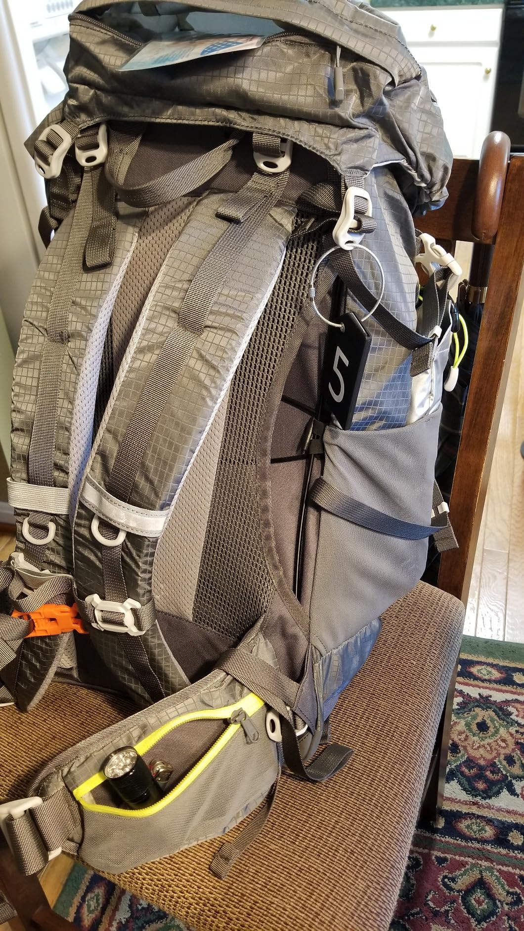 N NEVO RHINO Internal Frame Hiking Backpack 50/60/65/70/80L with Rain Cover | Backpacking Backpack with Padded Hip Belt, Multi-Pockets, Pole Loops, Waterproof Daypack for Men Women Climbing Camping customer photo 2
