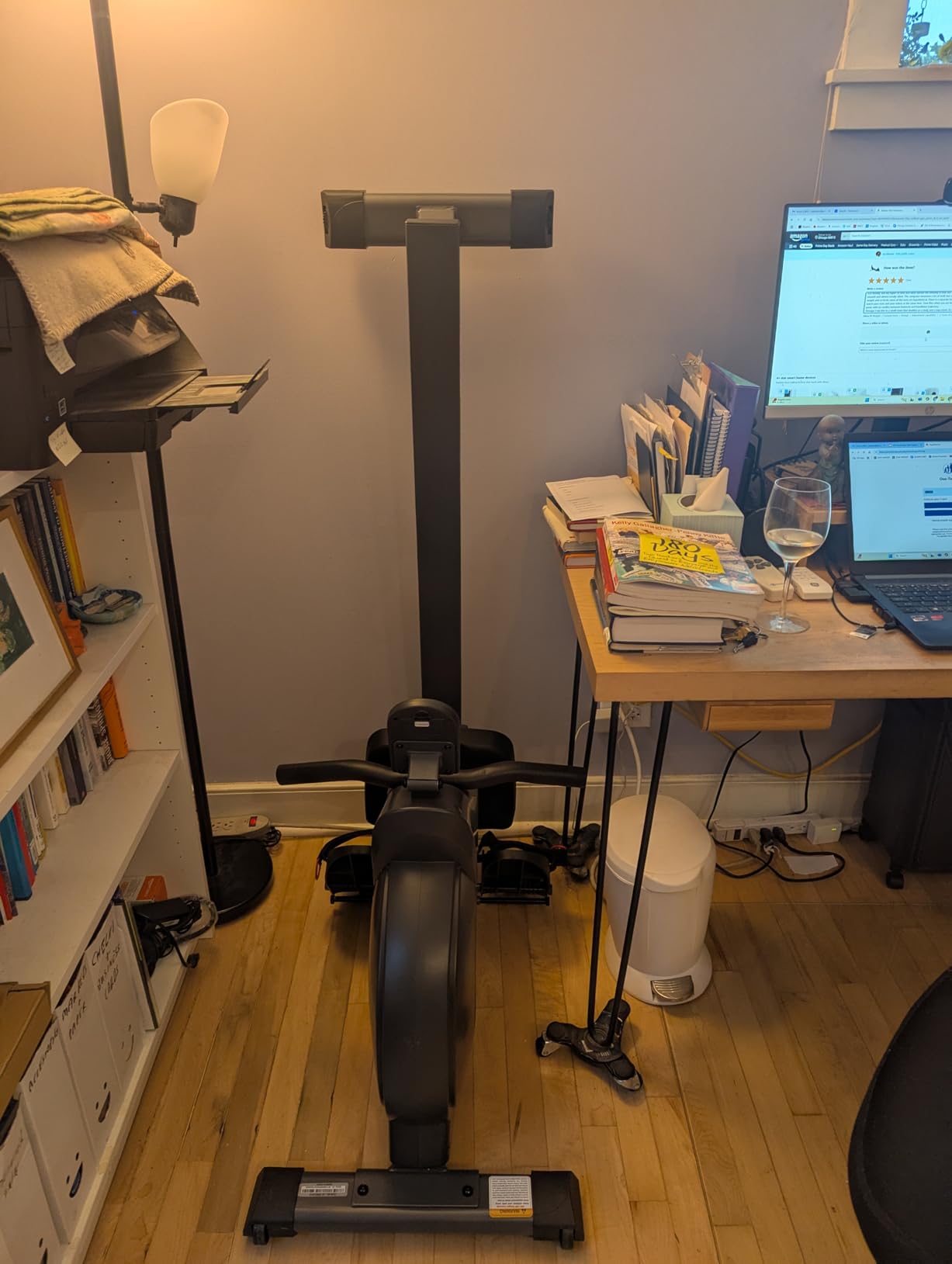 Sunny Health & Fitness Smart Magnetic Rowing Machine with Extra Long Rail customer photo 1