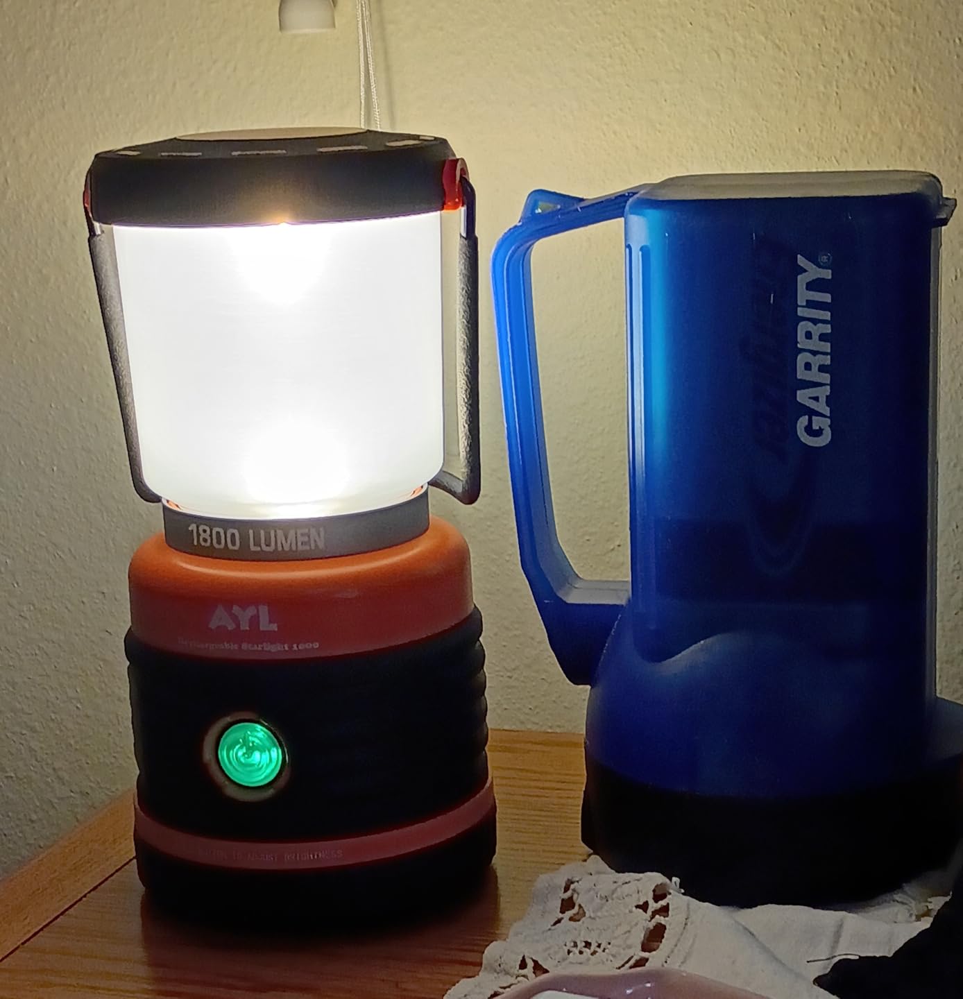LED Camping Lantern Rechargeable, 1800LM, 4 Light Modes, 4400mAh Power Bank, IP44 Waterproof, Perfect Lantern Flashlight for Hurricane, Emergency, Power Outages, Home and More, with USB Cable (2 Pack) customer photo 2