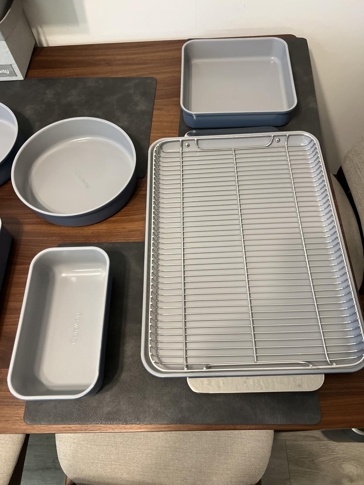 Caraway 11-Piece Non-Stick Ceramic Bakeware Set, Baking Sheets, Assorted Baking Pans, Cooling Rack, and Storage, Aluminized Steel Body, Non-Toxic, PTFE and PFOA Free, Cream customer photo 1