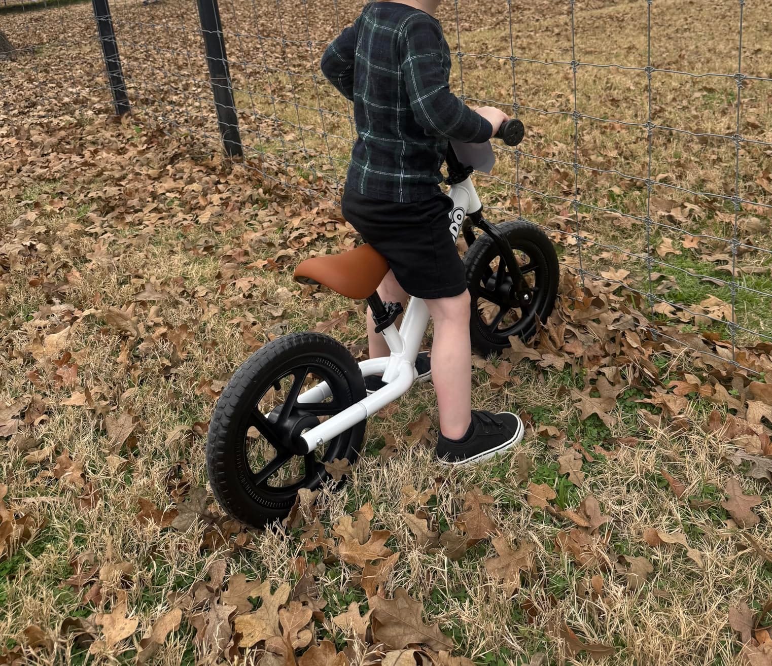 KRIDDO Toddler Balance Bike 2 Year Old, Gift for 2-3 Boys Girls, Adjustable | 2 Year Old Boy Birthday Gift, Easy to Assemble, Personalized Plate with 3 Sticker Sets, White customer photo 1