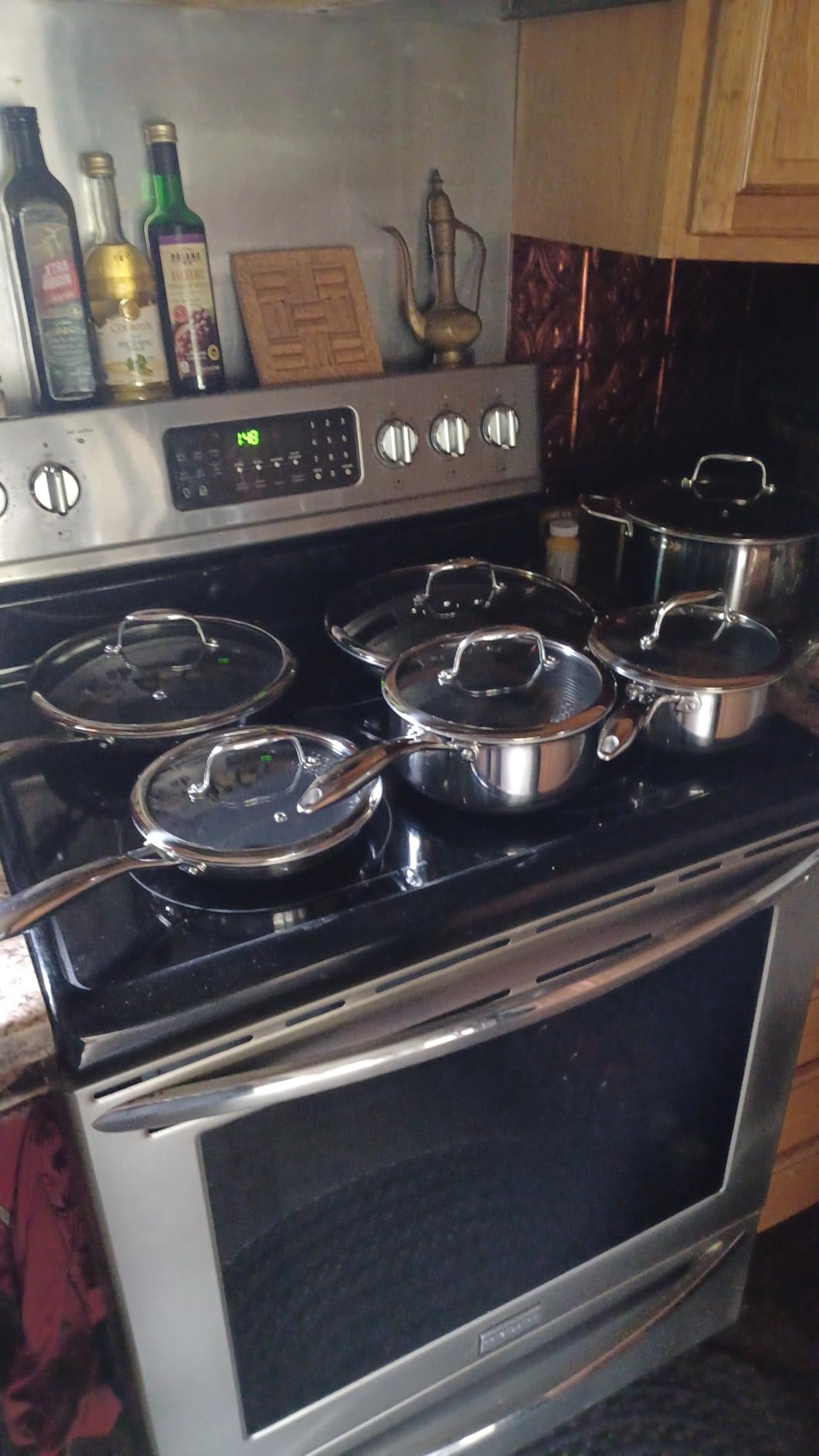 HexClad 6pc Hybrid Nonstick Frying Pans Set with Lids, 8, 10 & 12