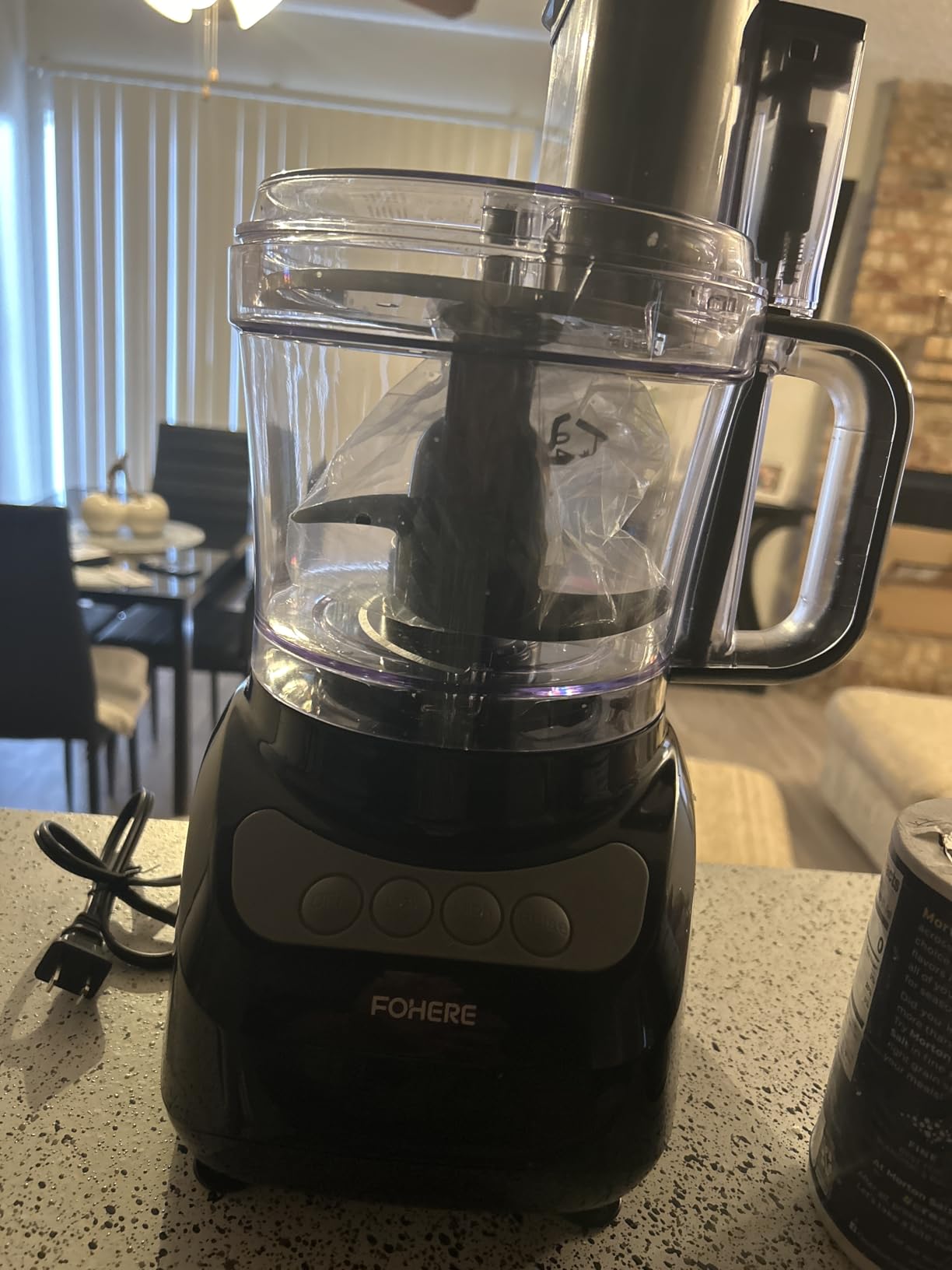 FOHERE Food Processor, 12 Cup, 2-in-1 Feed Chute Food Chopper & Meat Grinder, 500 Watt Motor for Mincing, Dicing, Shredding, Puree & Kneading Dough customer photo 1