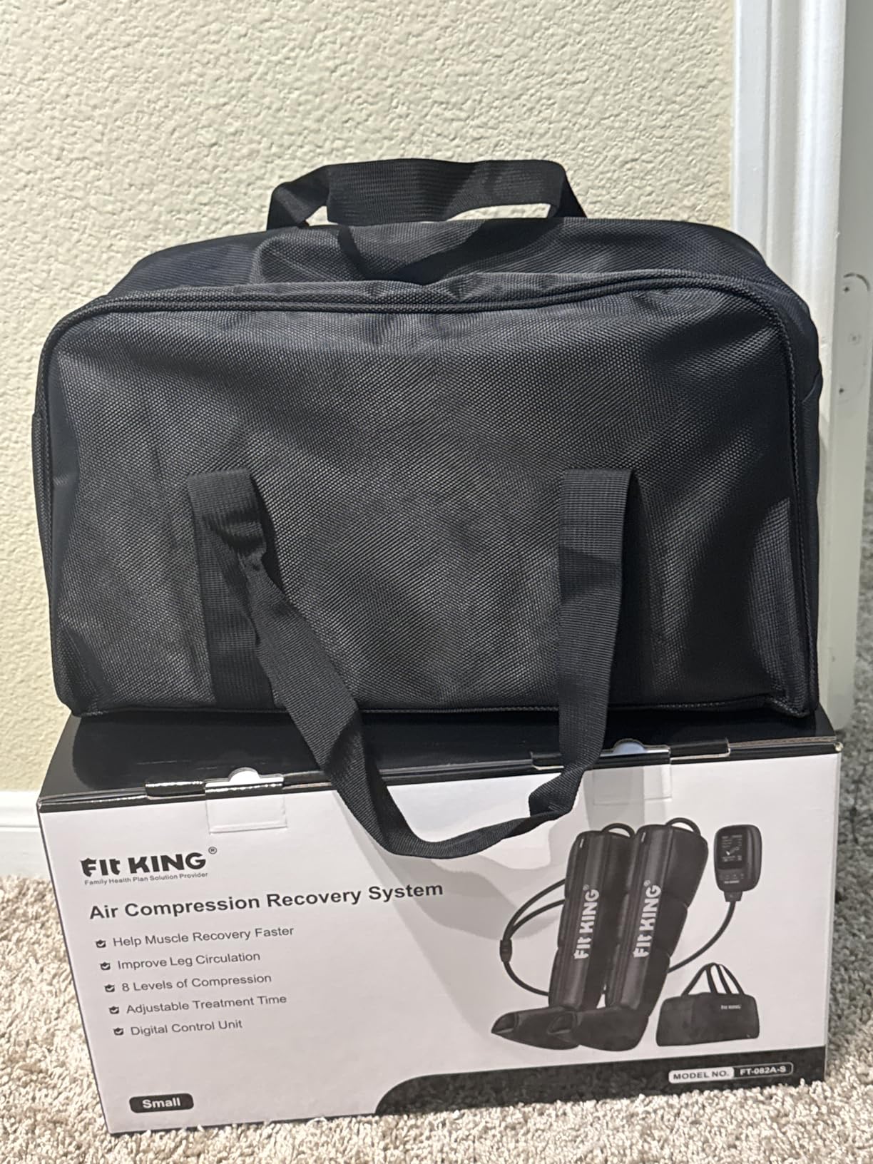 FIT KING Air Compression Recovery System, Full Leg Massager Boots (Medium) | Sequential Compression Device for Fast Recovery, Enhance Performance for Athletes, FSA-HSA customer photo 2