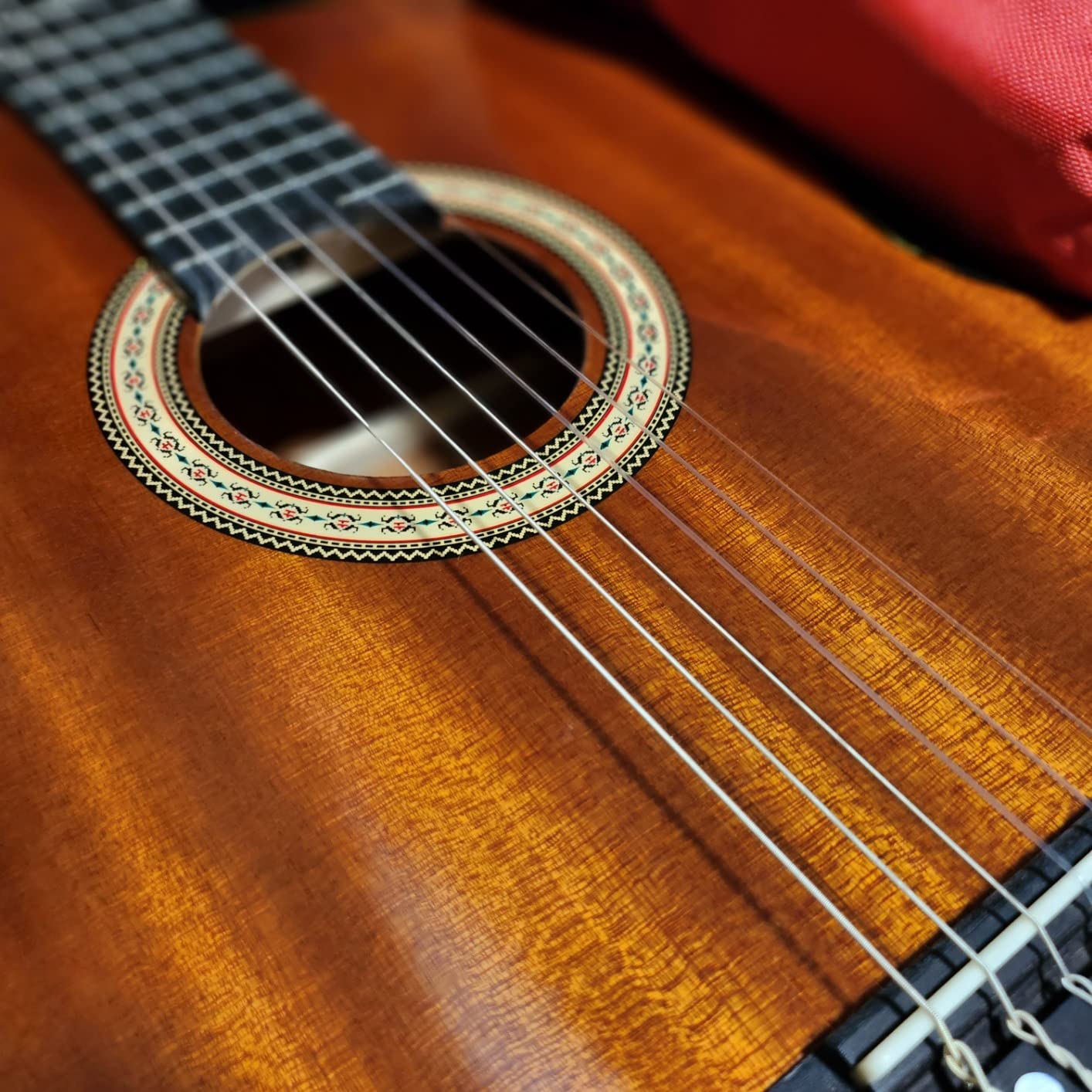 Classical Guitar 4/4, 39 Inch Full Size Nylon String Guitar for Beginner Adults, Guitar Bundle with Gig Bag & Footstool, Sapele Brown, by Vangoa customer photo 1