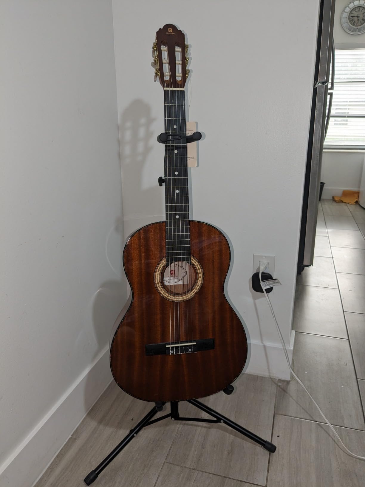Classical Guitar 4/4, 39 Inch Full Size Nylon String Guitar for Beginner Adults, Guitar Bundle with Gig Bag & Footstool, Sapele Brown, by Vangoa customer photo 2