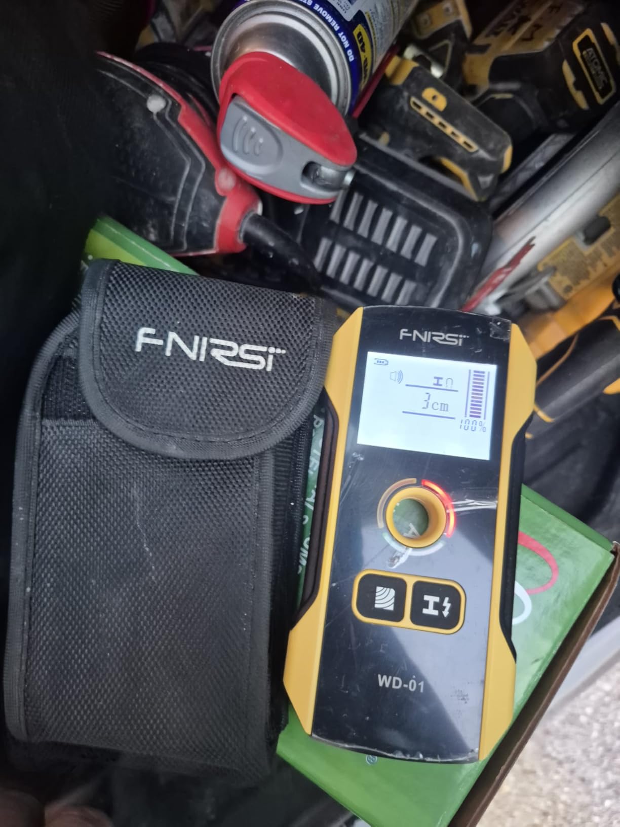 FNIRSI WD-01 6 in 1 Rechargeable Stud Finder Wall Scanner, Positioning Hole | for Wood Drywall Metal AC Wires Joist Pipe Stud Center Detecting, Audio Alarm, Digital Deep Scan Detector Inside the Wall customer photo 1