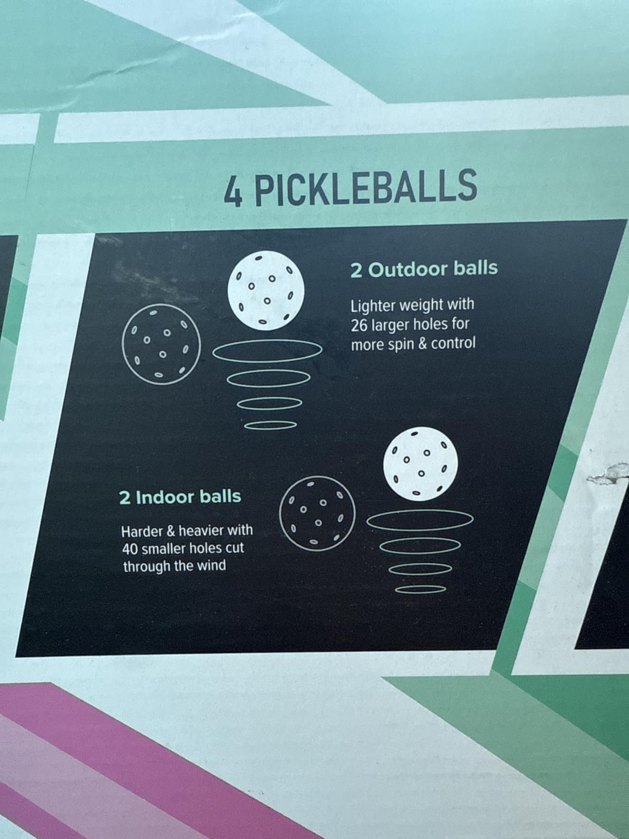 JOOLA Pickleball Paddles Set of 2 - Reinforced Fiberglass Surface - Lightweight, Beginner-Friendly Design - Set Includes Balls & Bag customer photo 2