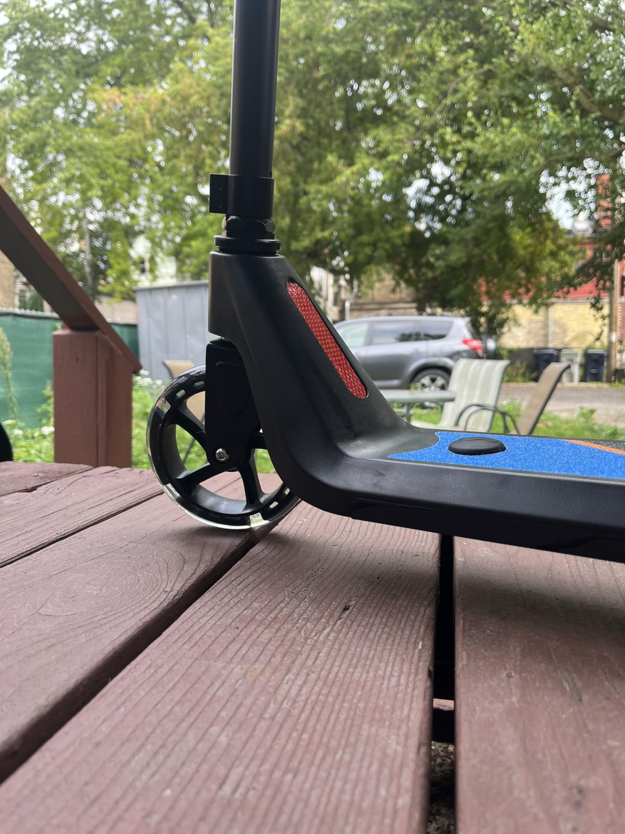 LINGTENG Electric Scooter for Kids Age of 6-9, Kick-Start Boost Scooter with Adjustable Speed and Height, Flash Wheel & Deck Lights customer photo 2