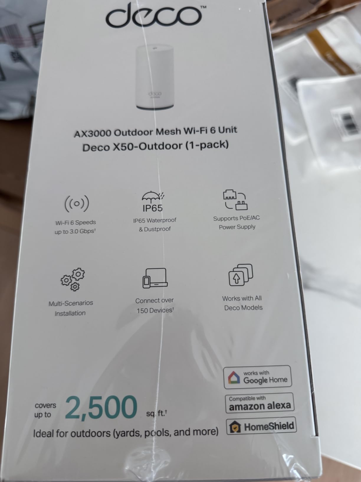 TP-Link Deco Outdoor WiFi (X50-Outdoor) AX3000 Dual Band WiFi 6 | Dual Gigabit Ports, Weatherproof, Works with Deco Mesh, Pole/Wall/Table Mount customer photo 2
