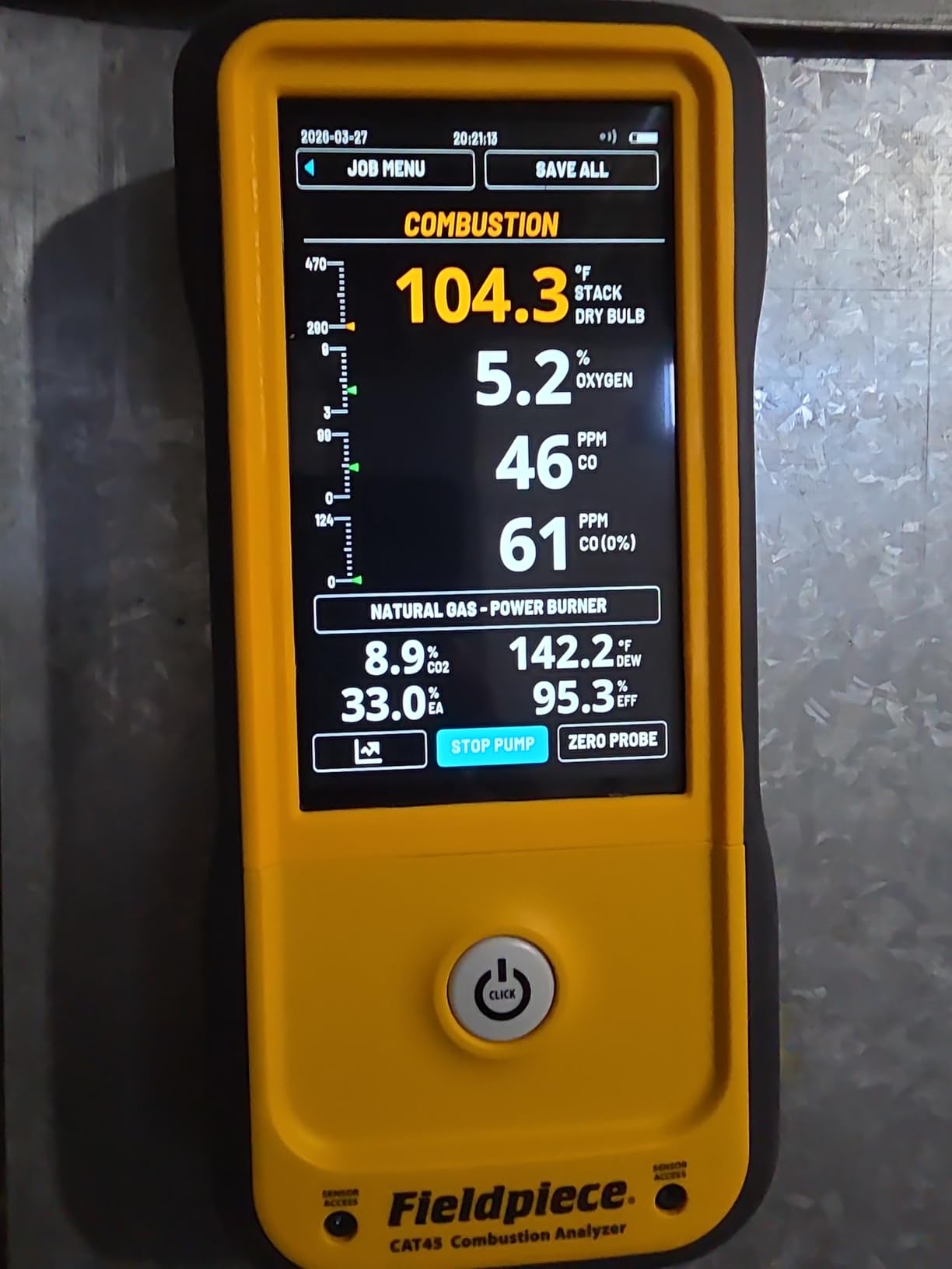 Fieldpiece - CAT45 - Combustion Analyzer - Accurately Measure O2, CO, CO2, Draft Pressure - HVAC Tool customer photo 1